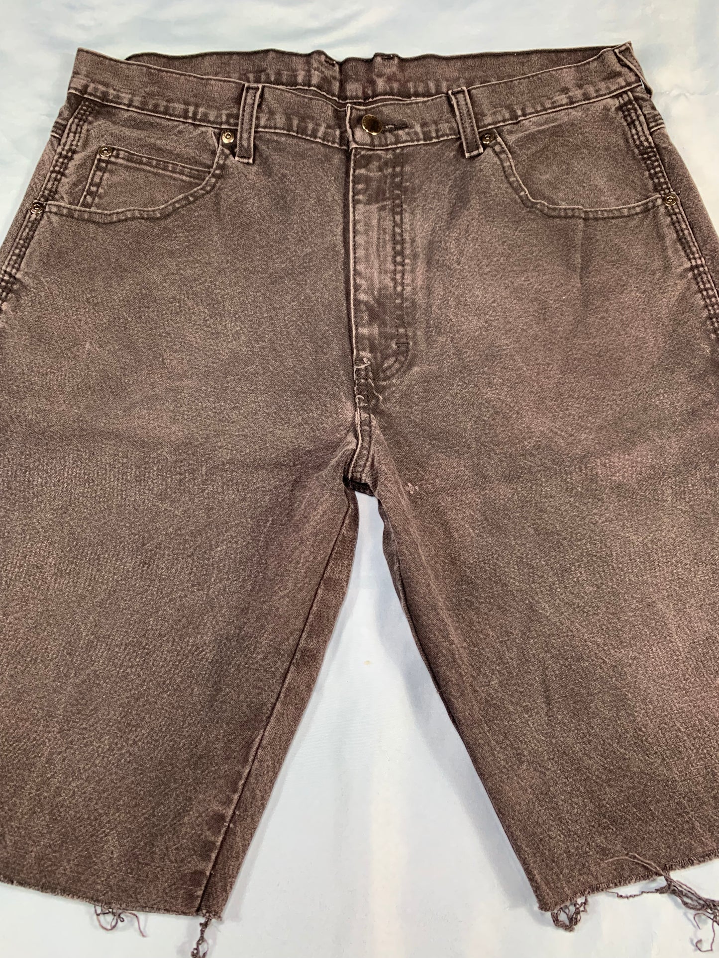 reworked black bermuda jorts - M/L