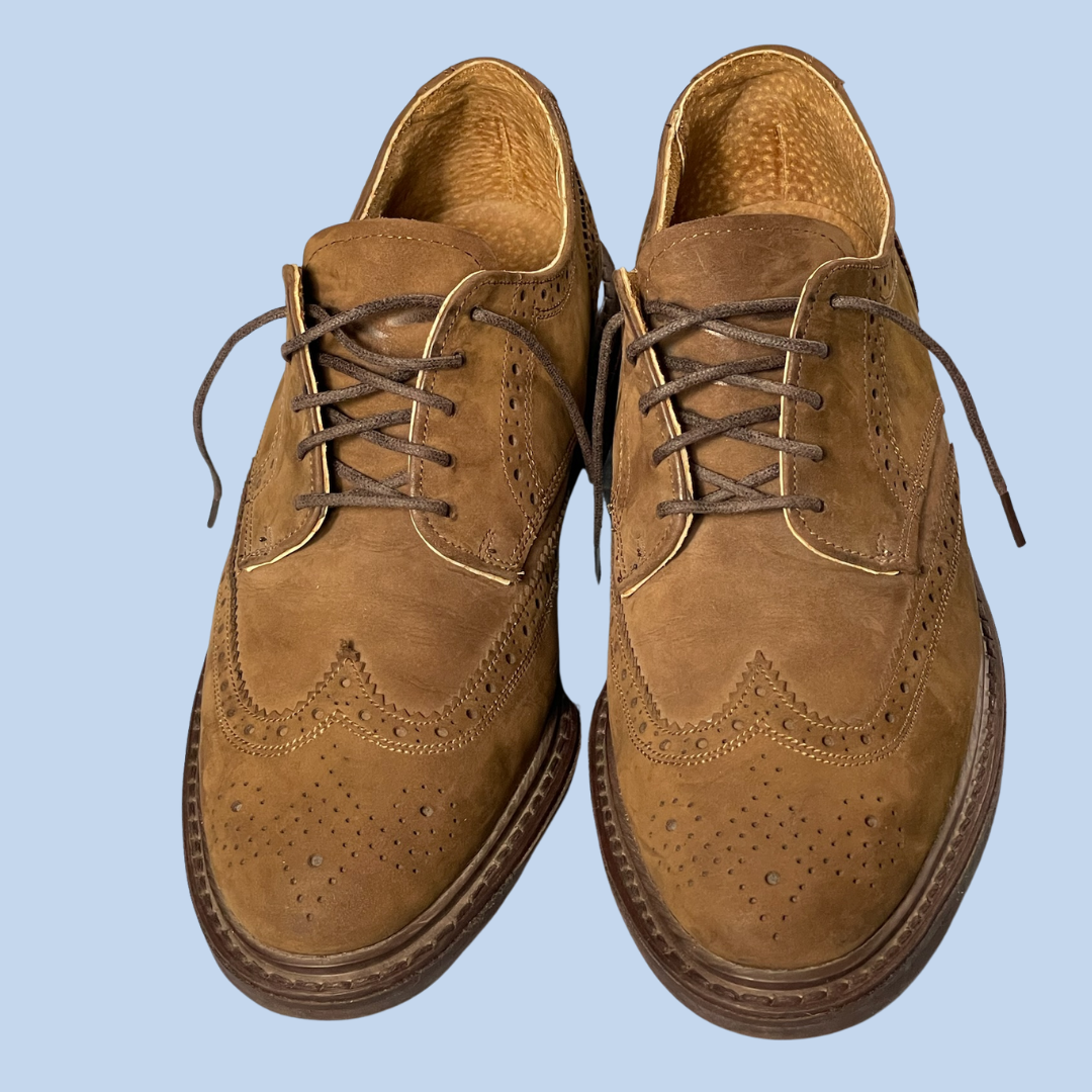 90s vintage Gap brogue wingtip shoes - size 7M