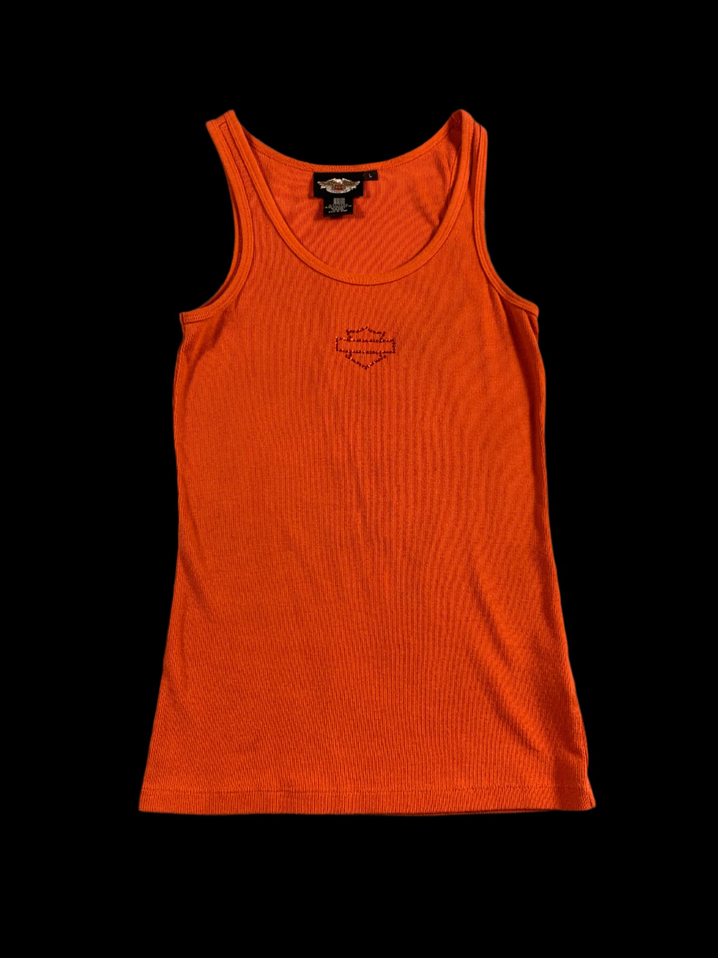 Y2K VTG Harley Davidson rhinestone logo tank - size M/L