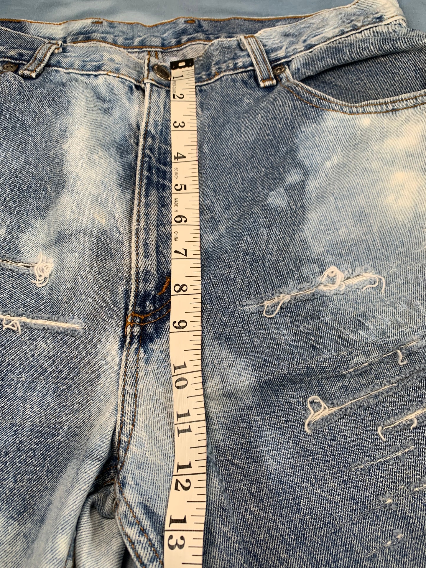 reworked distressed jorts - M/L