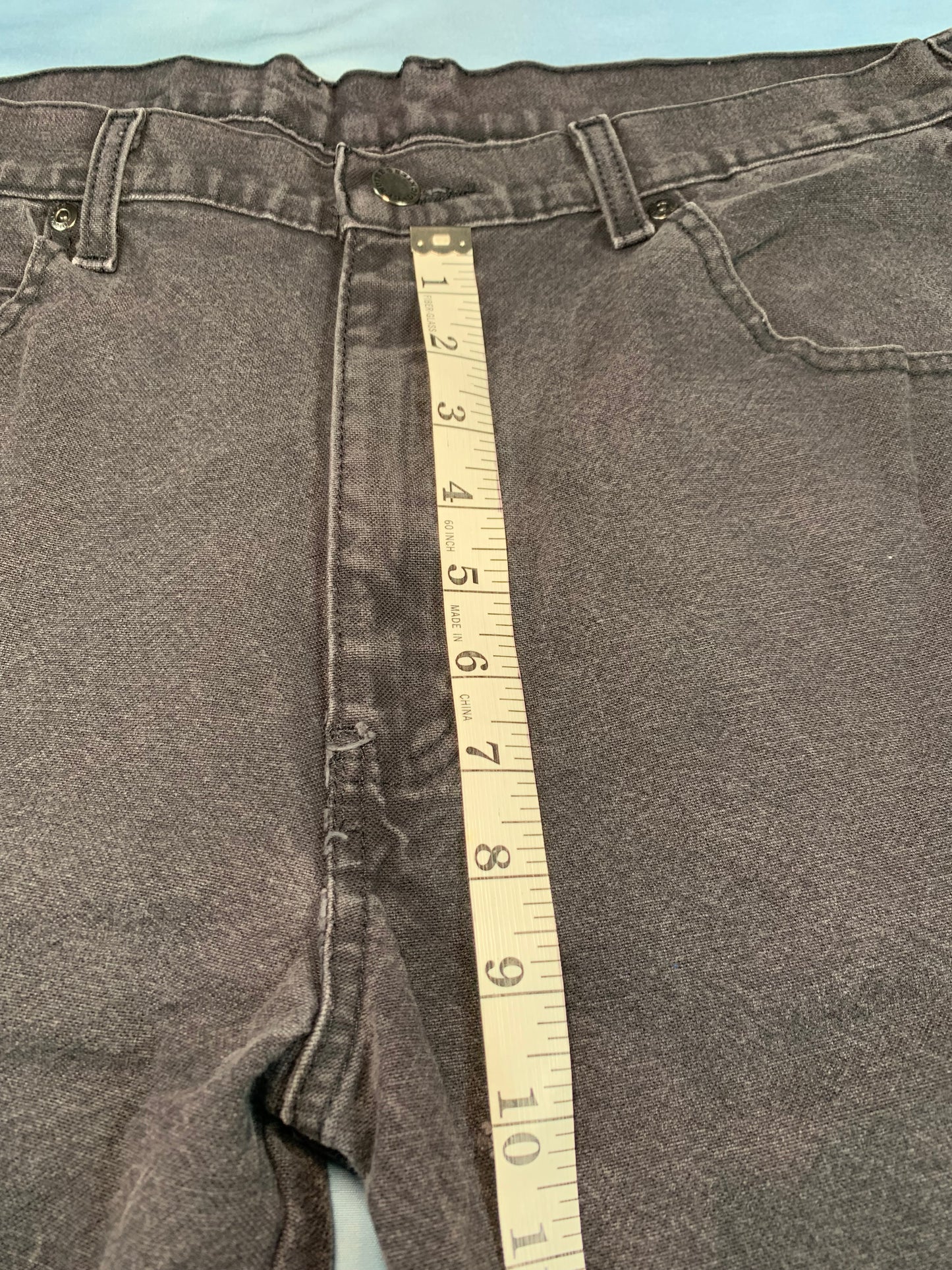 reworked black bermuda jorts - M/L