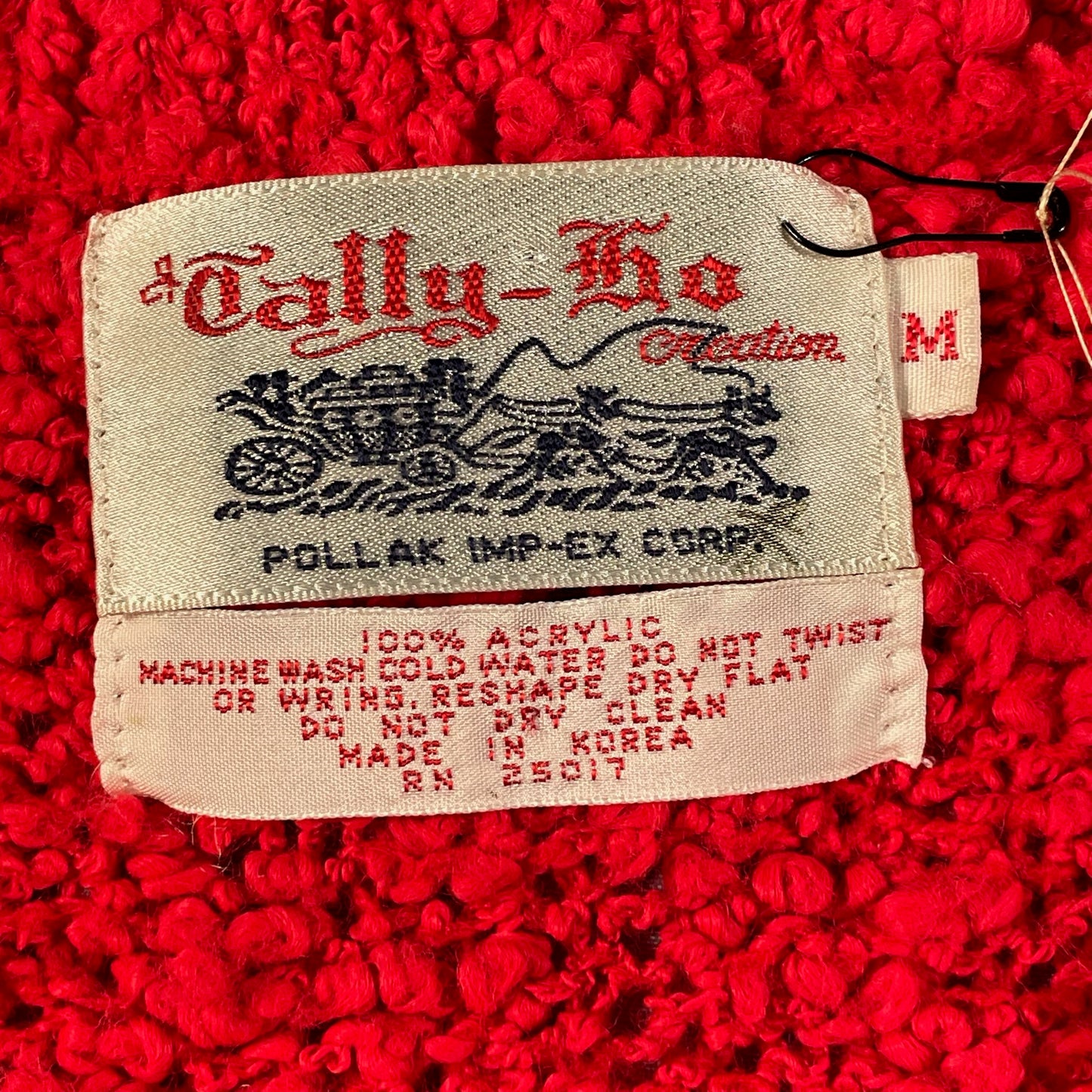 60s VTG Tally Ho knit sweater vest - size S/M