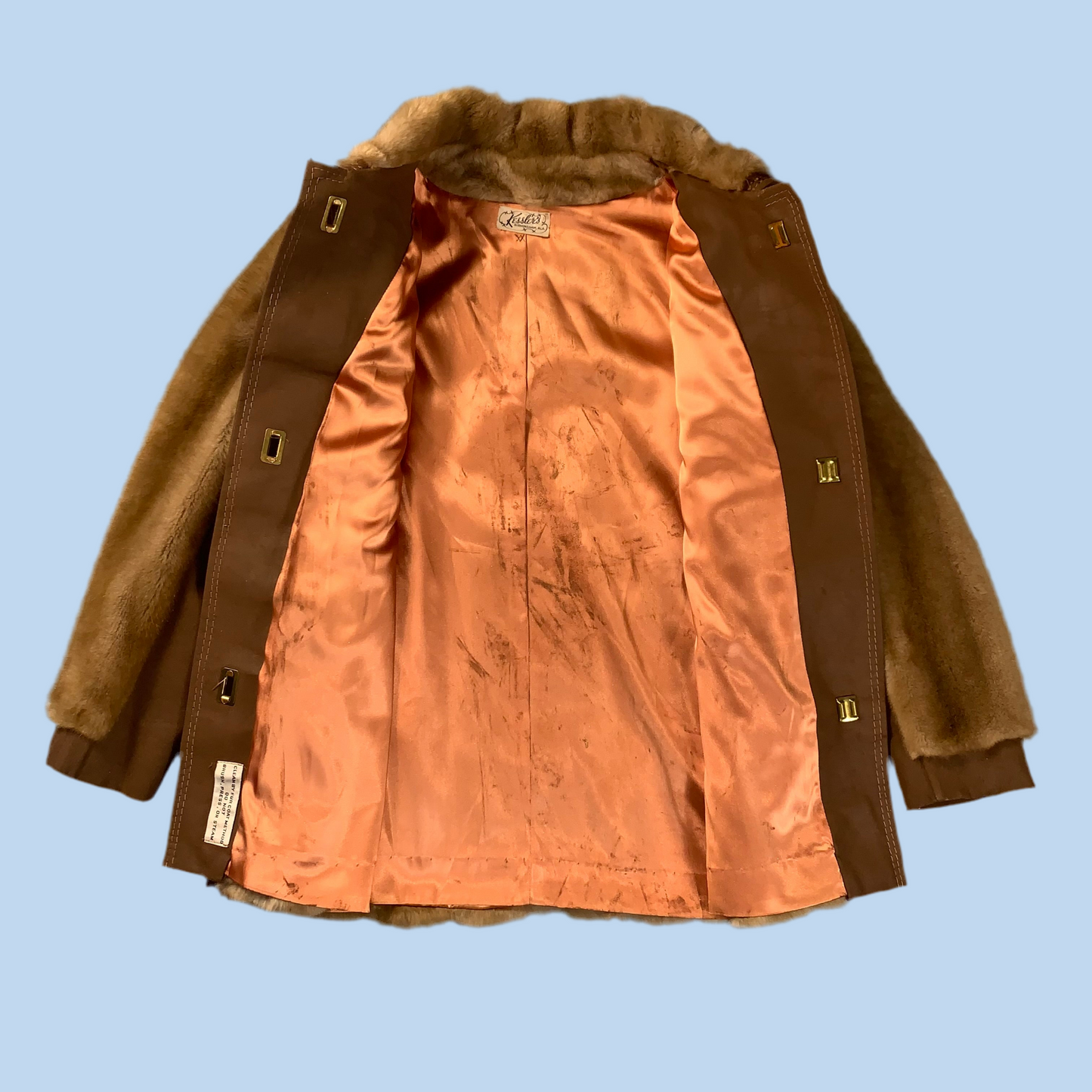 70s vintage fur coat - size S/M