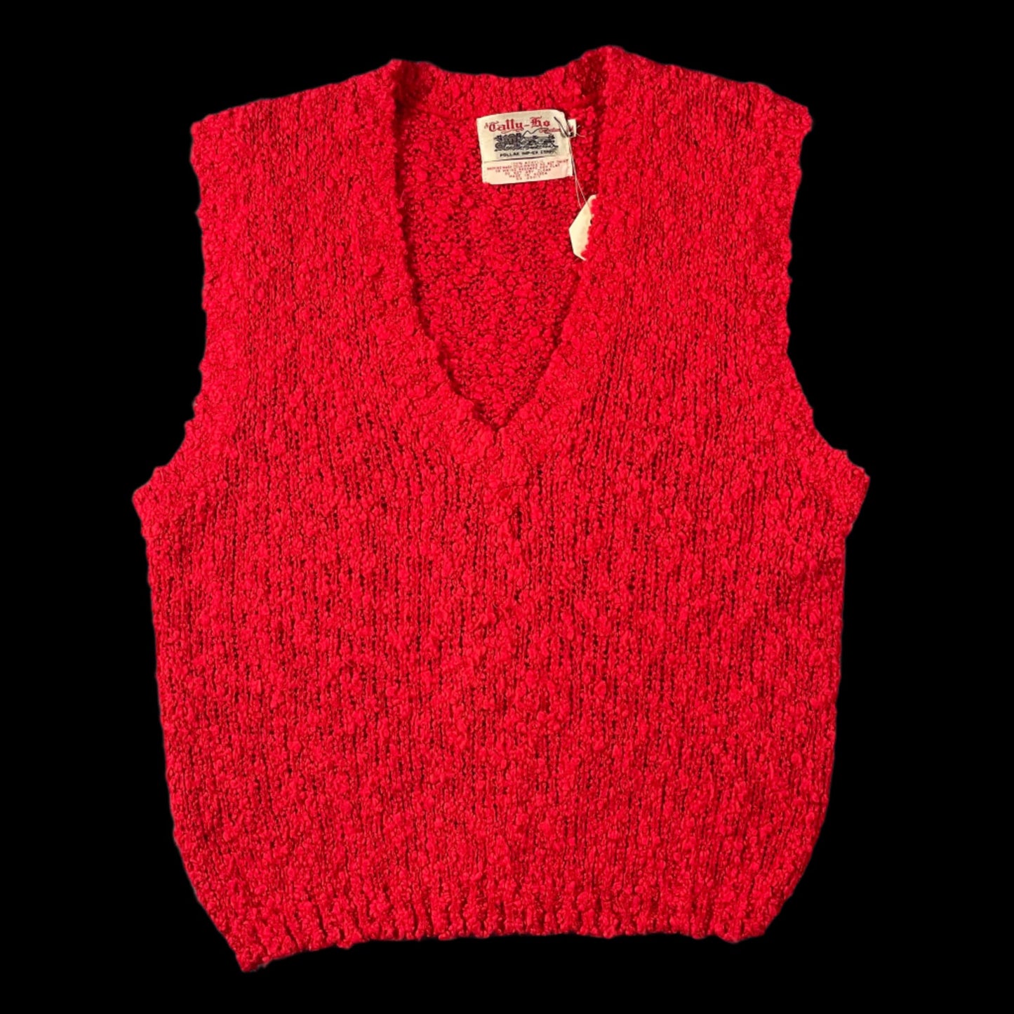 60s VTG Tally Ho knit sweater vest - size S/M