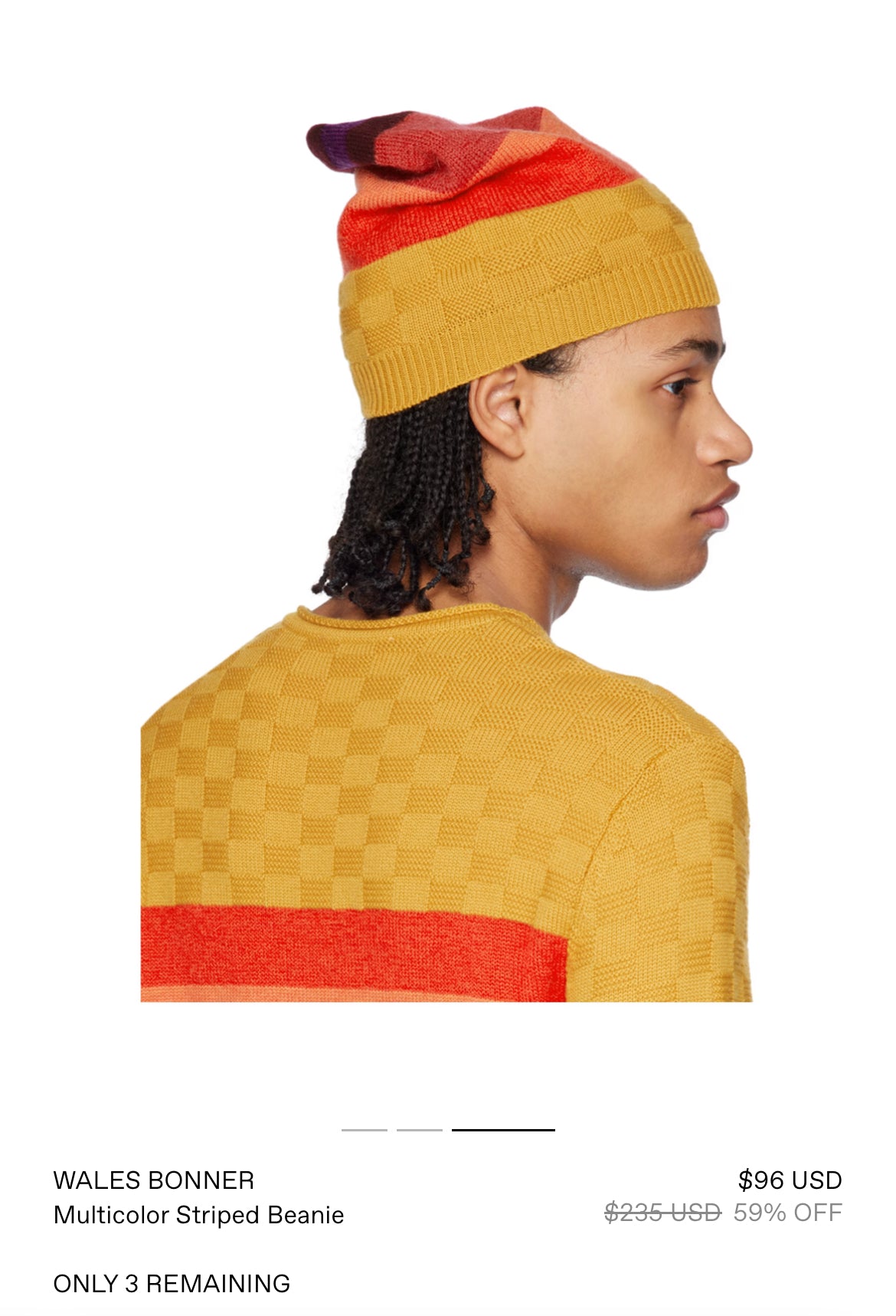 NWOT Wales Bonner striped beanie - 0/S