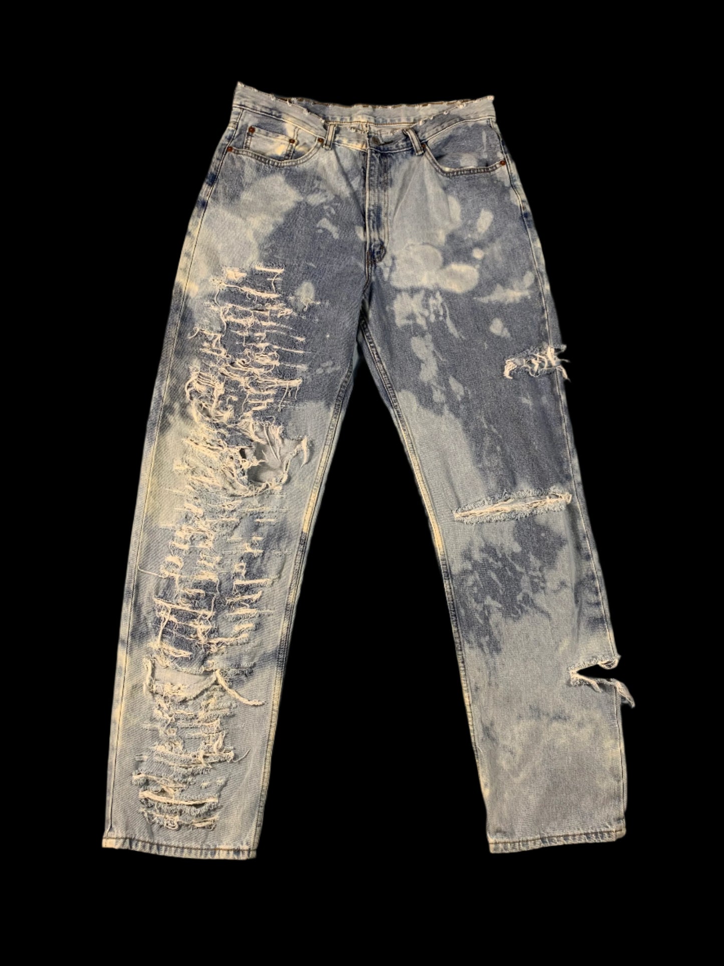 reworked Levi's distressed jeans - 36x33
