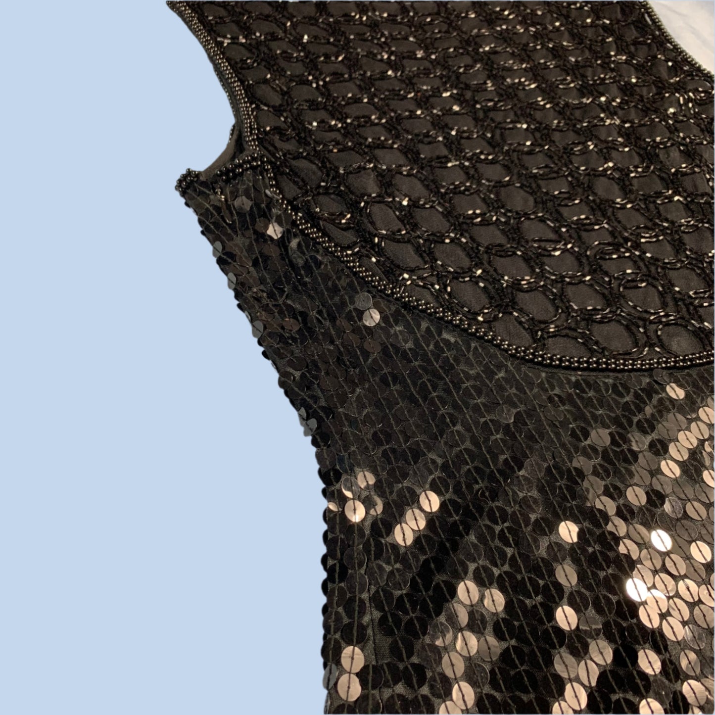 80s vintage sequin cocktail dress - size XS/S