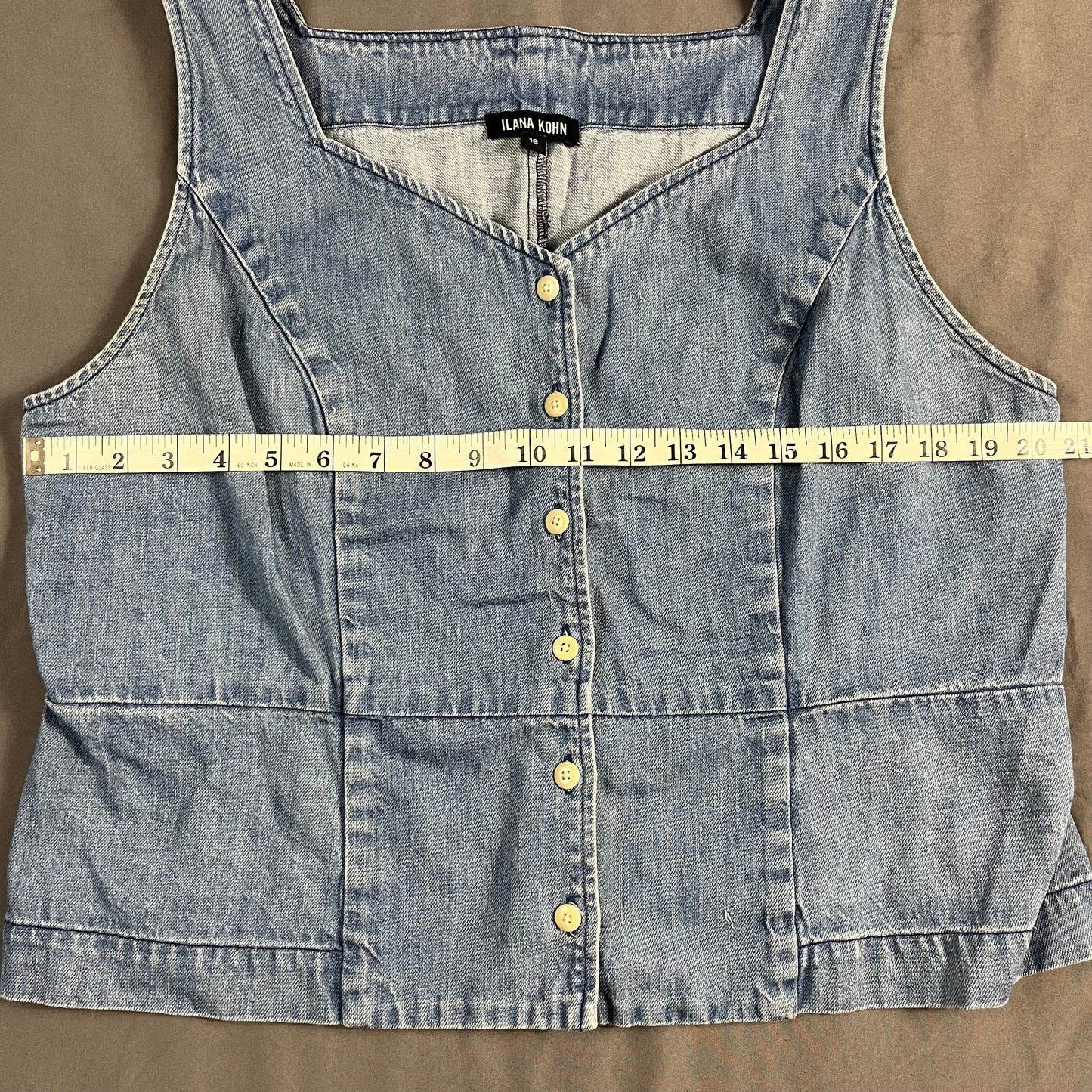 preloved Ilana Kohn archival denim peplum top - L/XL