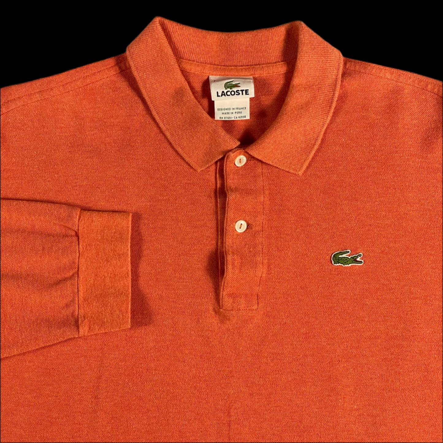 Lacoste classic polo long sleeve shirt - size XL