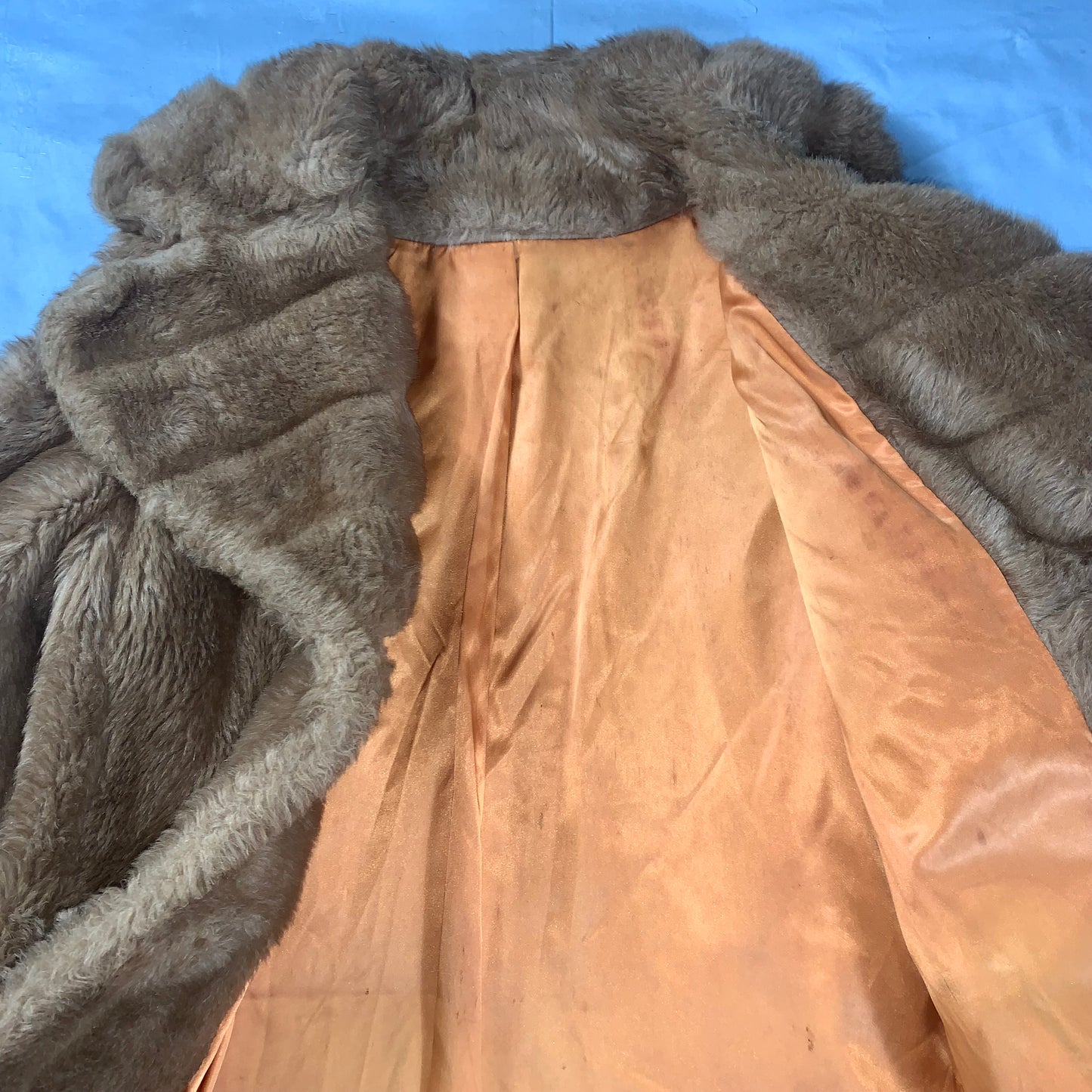 60s vintage faux fur teddy coat - size XS/S