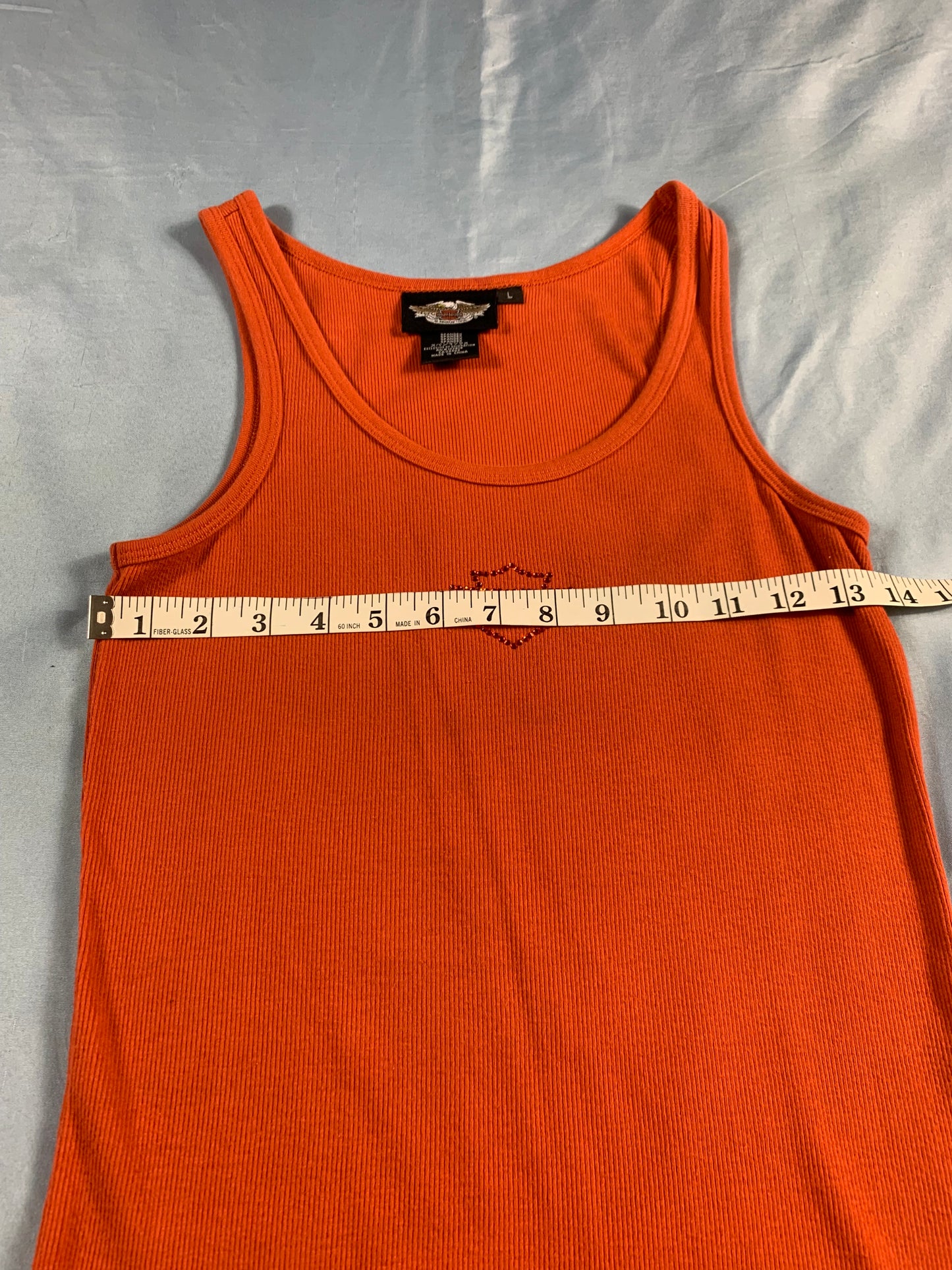 Y2K VTG Harley Davidson rhinestone logo tank - size M/L