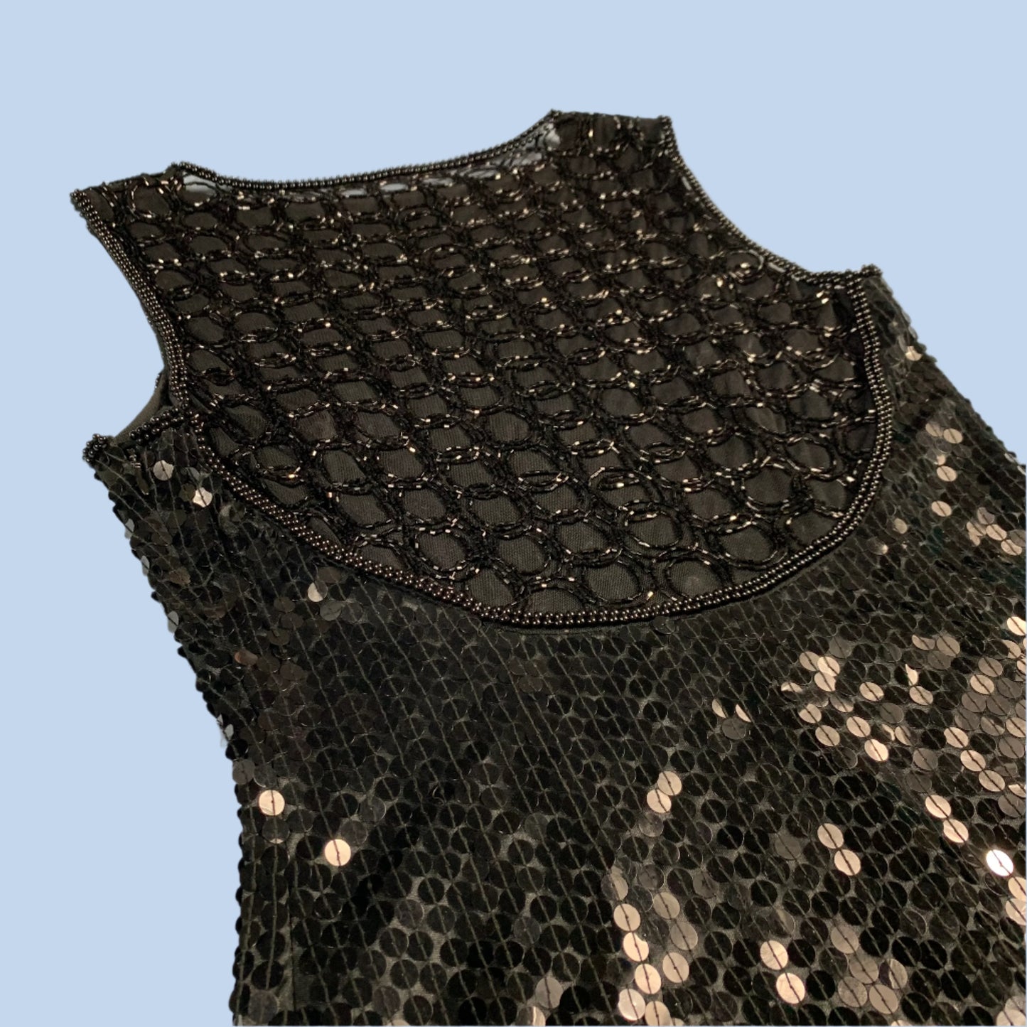 80s vintage sequin cocktail dress - size XS/S