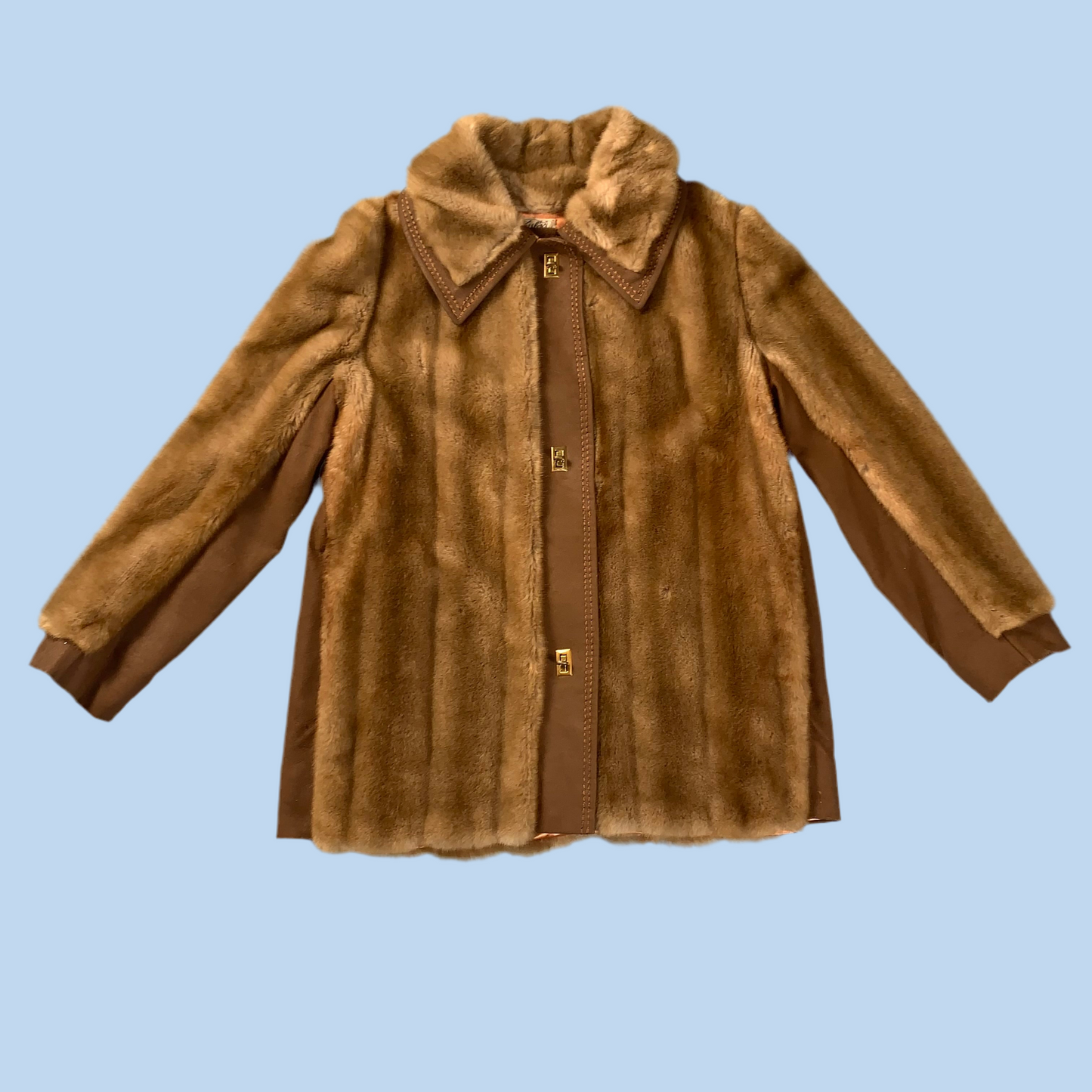 70s vintage fur coat - size S/M