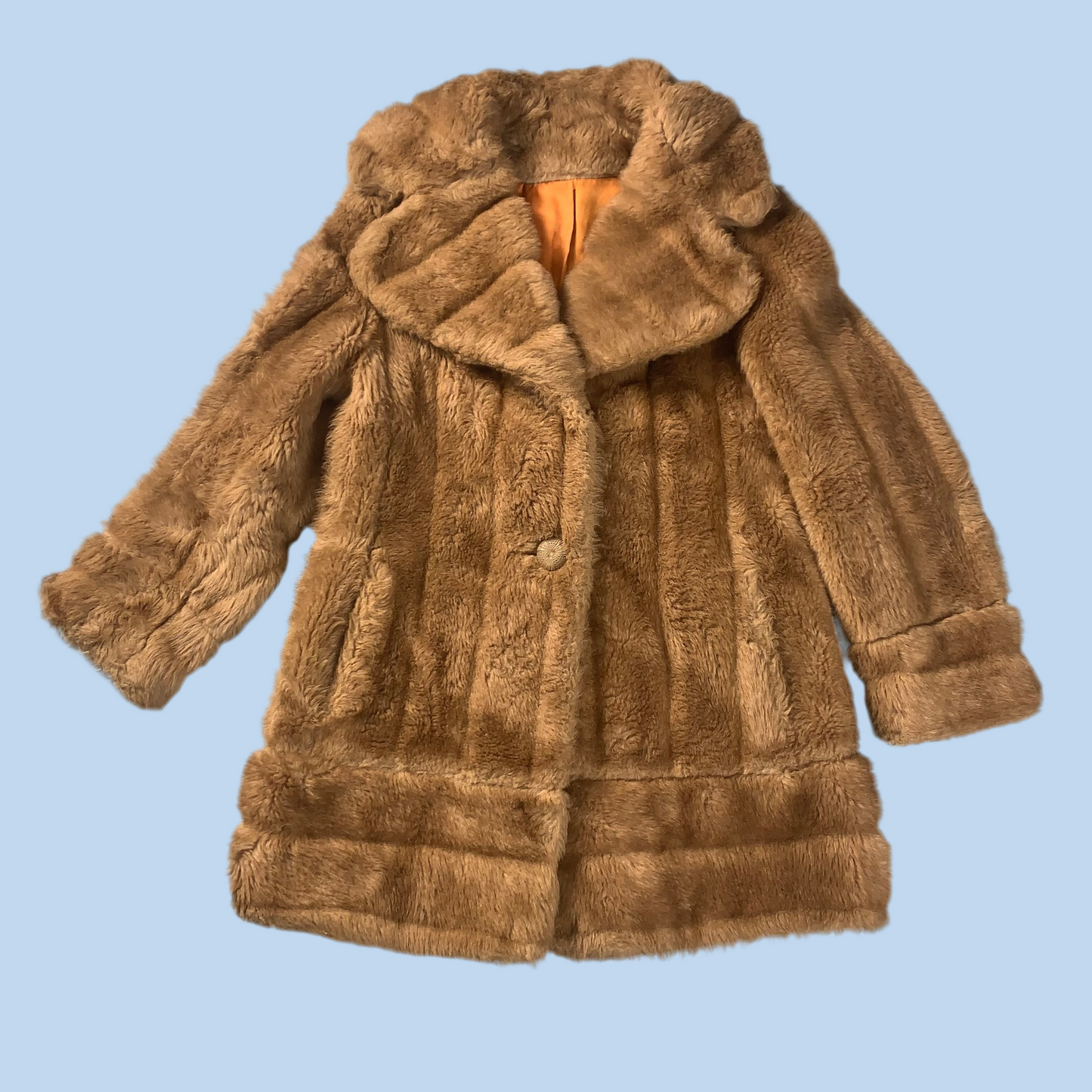 60s vintage faux fur teddy coat - size XS/S