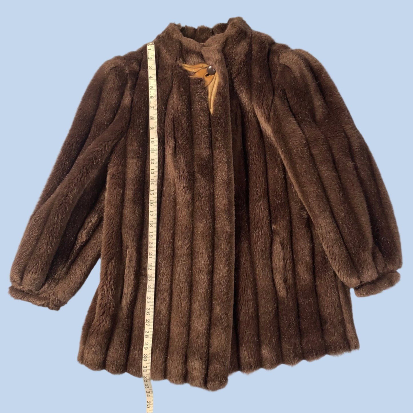 80s vintage faux fur coat - size M/L