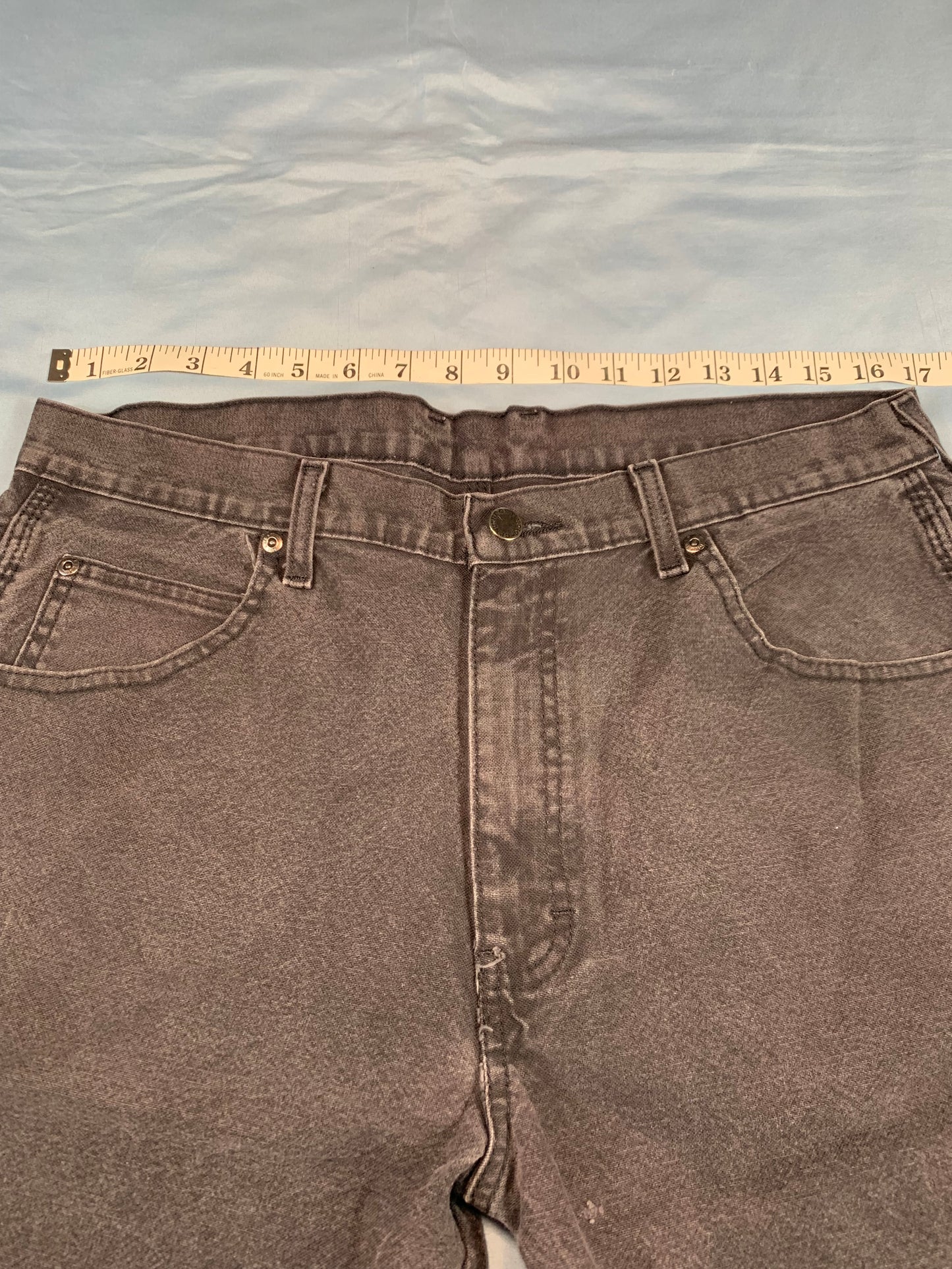 reworked black bermuda jorts - M/L