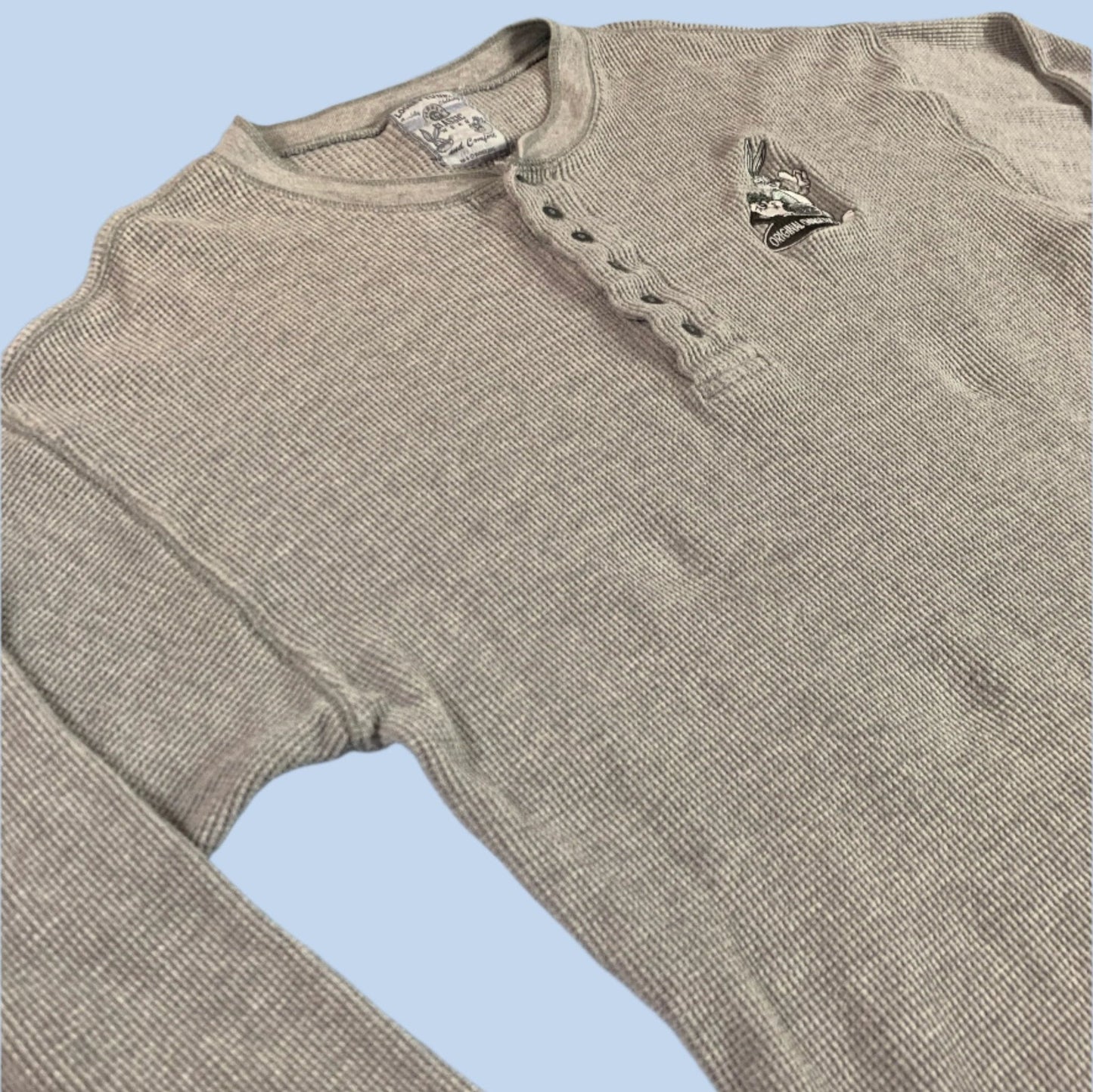 90s vintage Looney Toons henley - size L