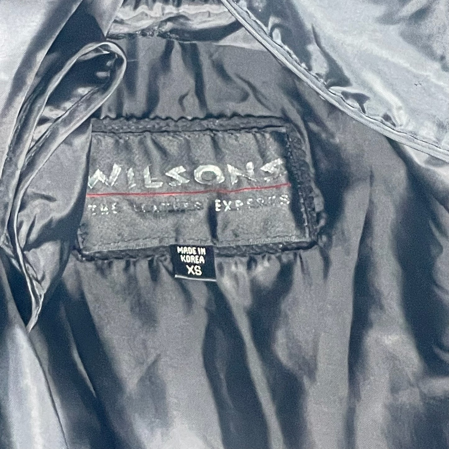 80s VTG Wilsons Leather peplum jacket - size S/M