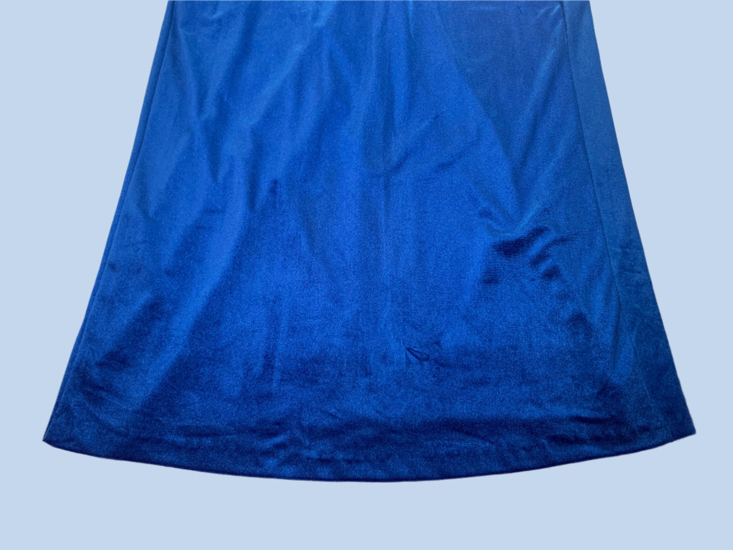 80s VTG blue velvet nightgown - size XS/S
