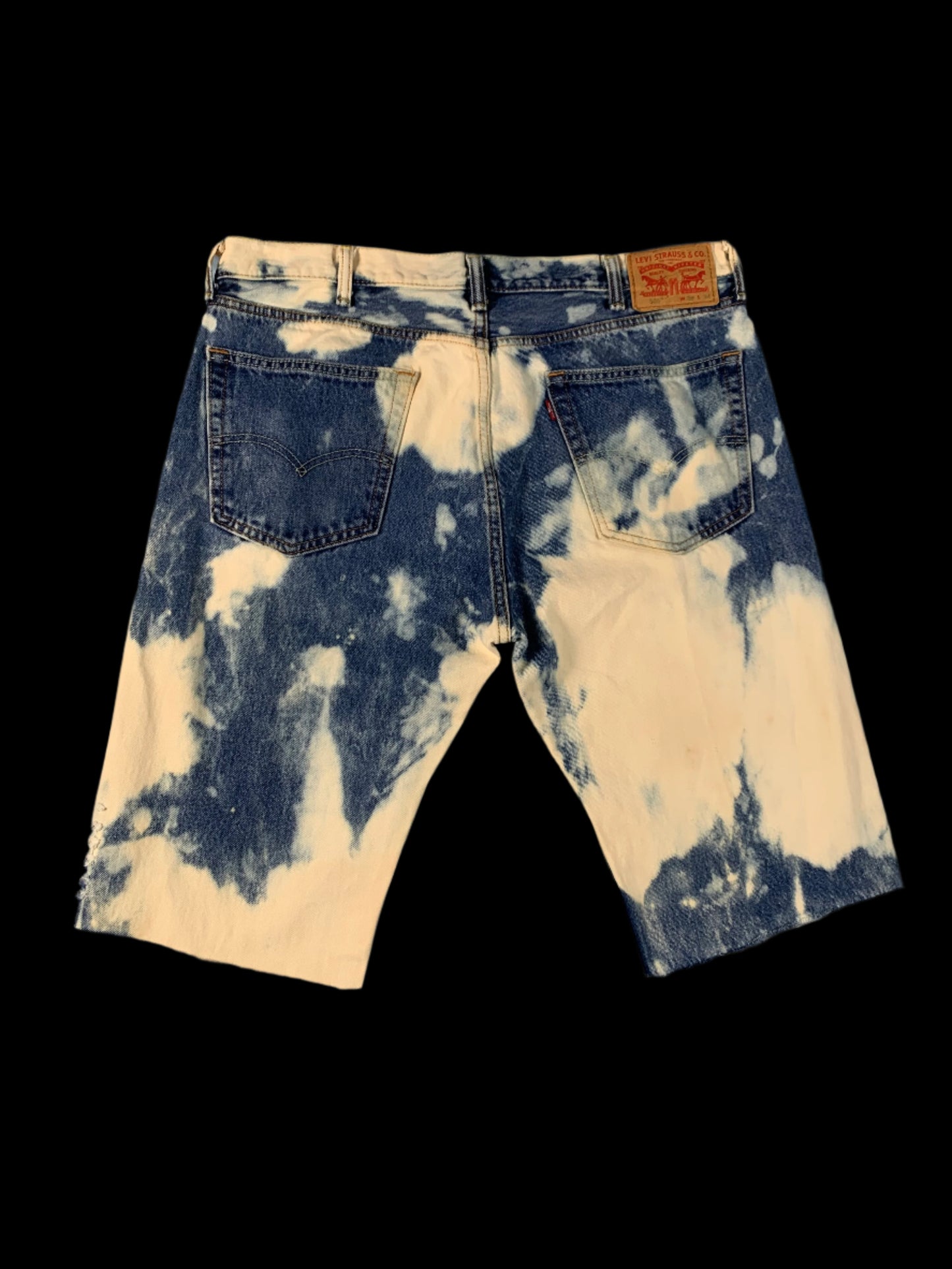 reworked Levi's distressed bermuda jorts - size L/XL