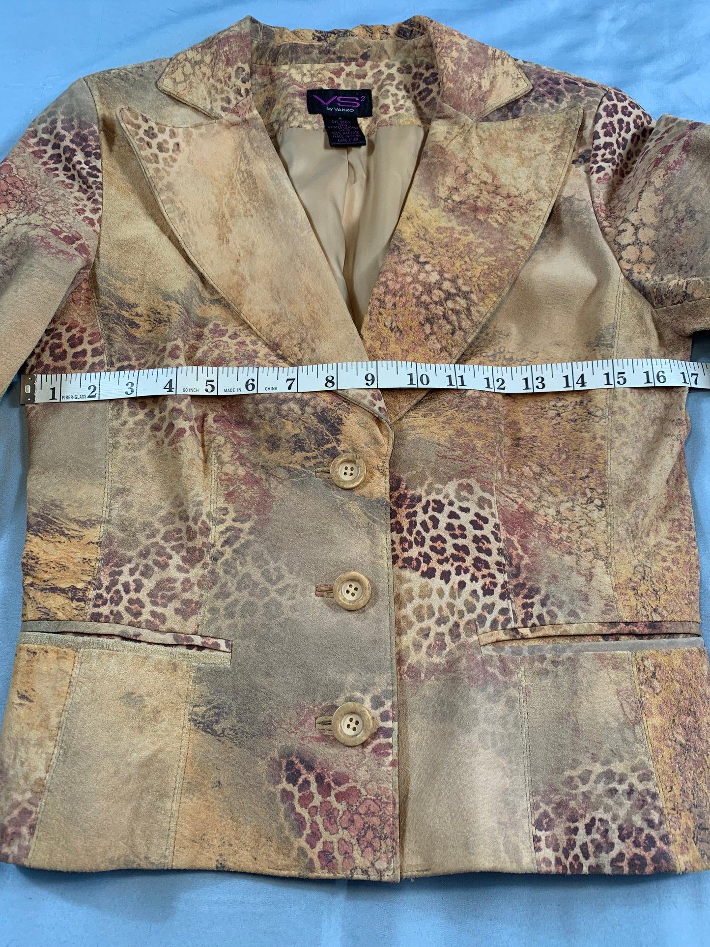 Y2K VTG animal print blazer - size M