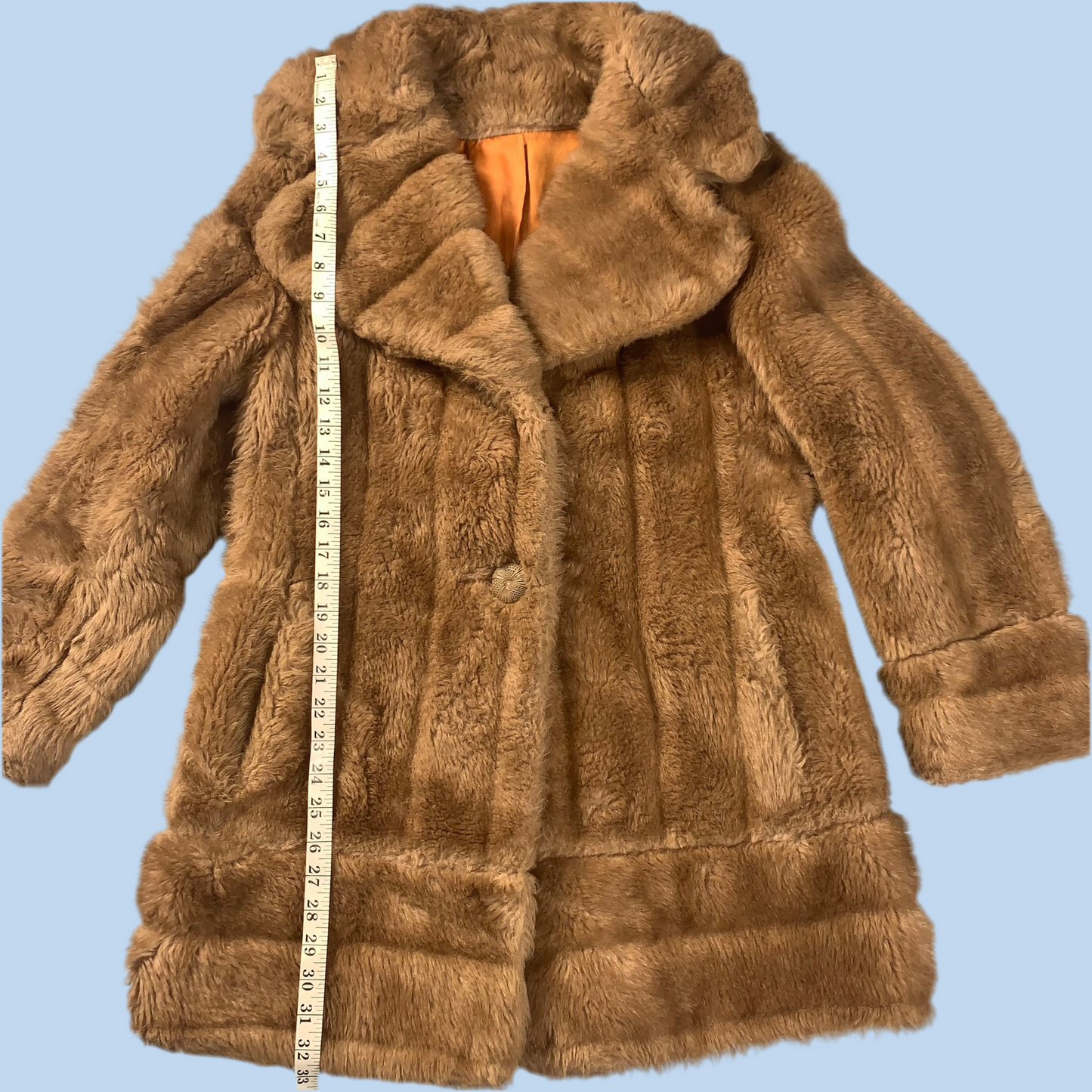 60s vintage faux fur teddy coat - size XS/S