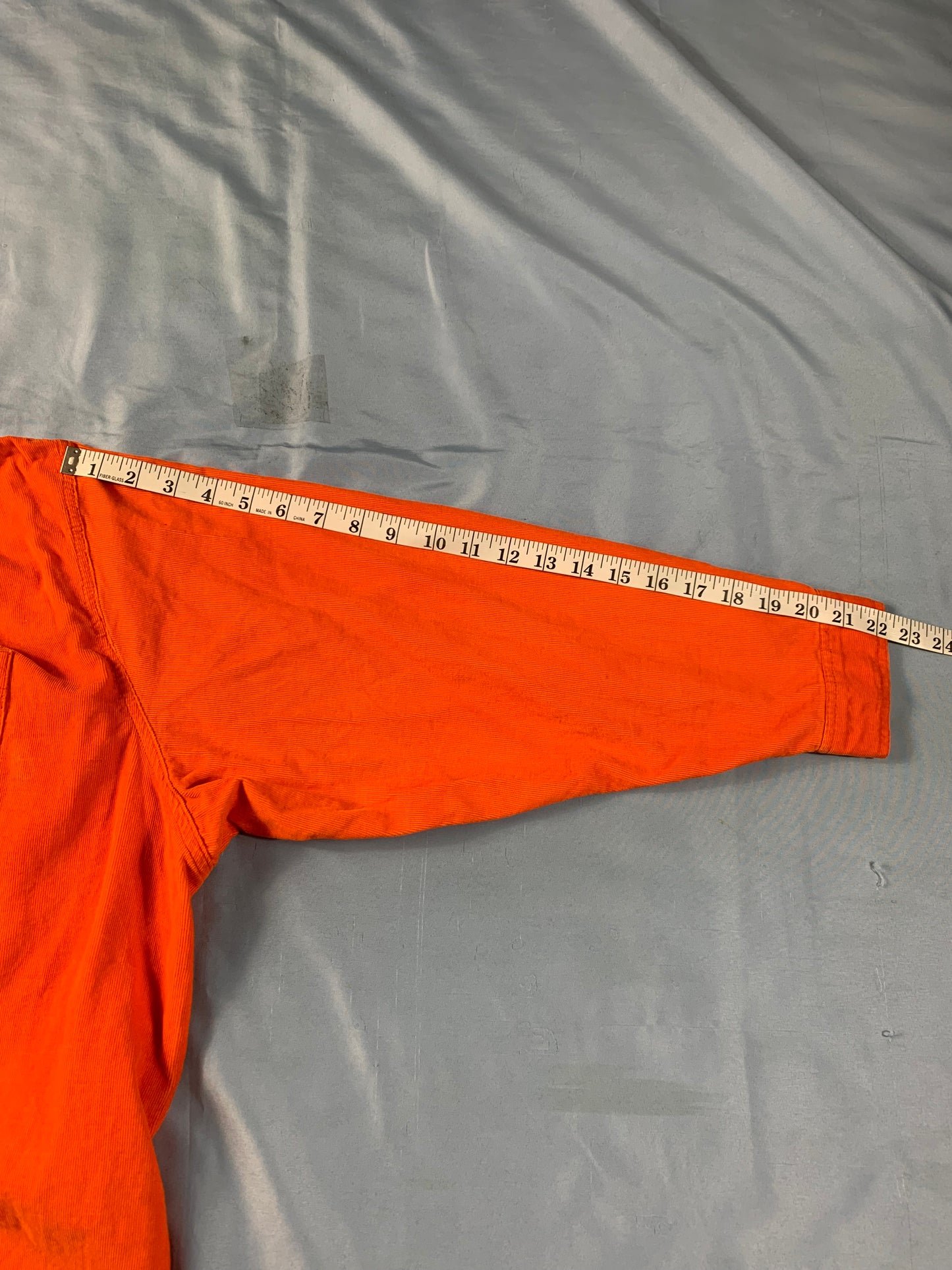 preloved bright orange button down top - size M/L