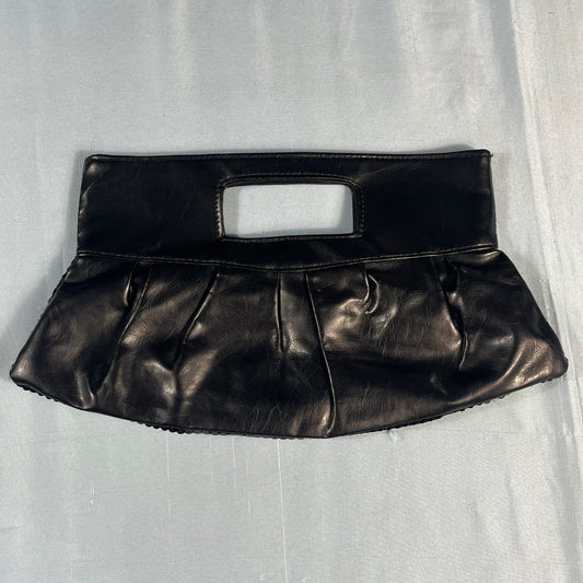 Y2K VTG black sequin cutout handle evening bag - O/S
