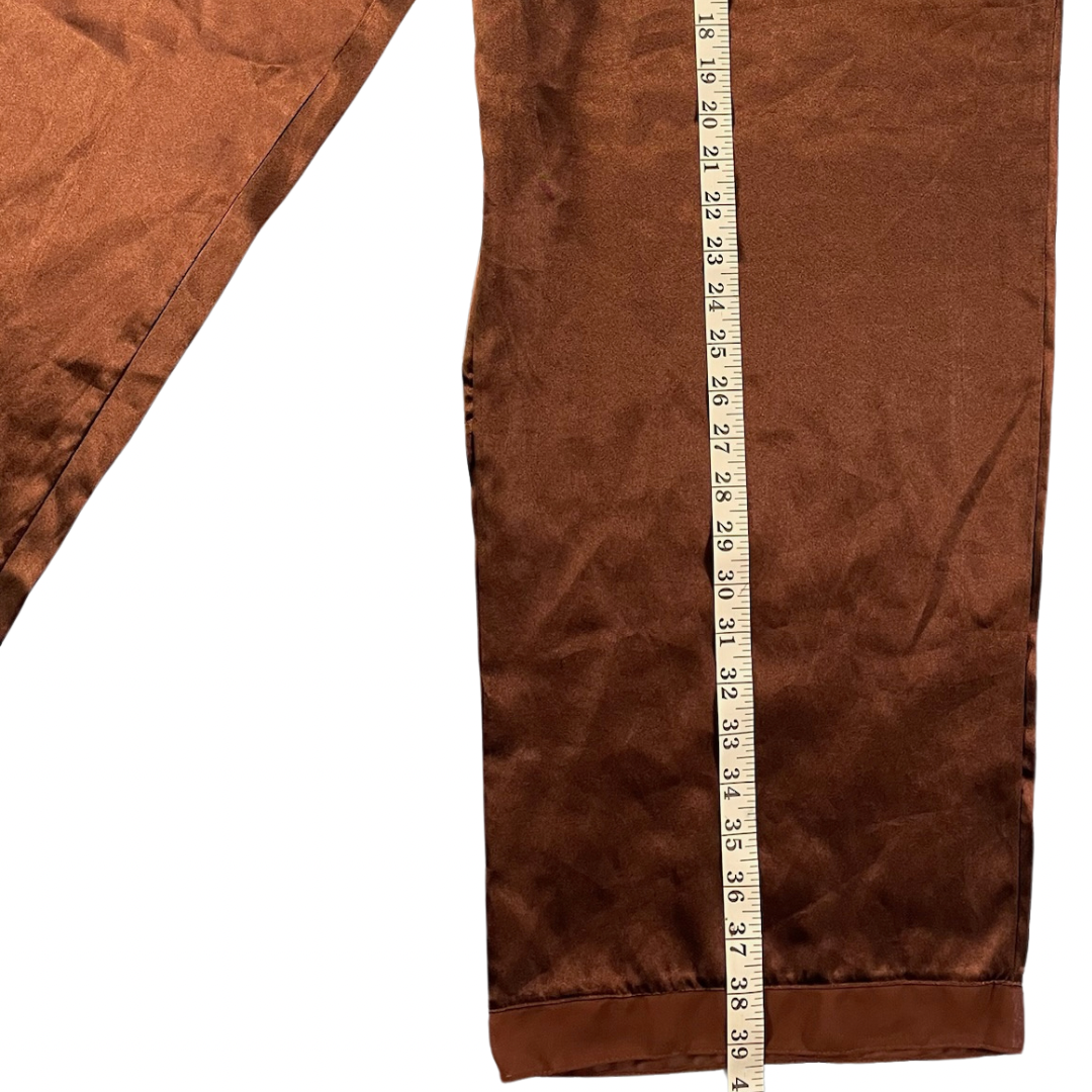 Y2K VTG whimsy floral satin lounge pants - 2X/3X