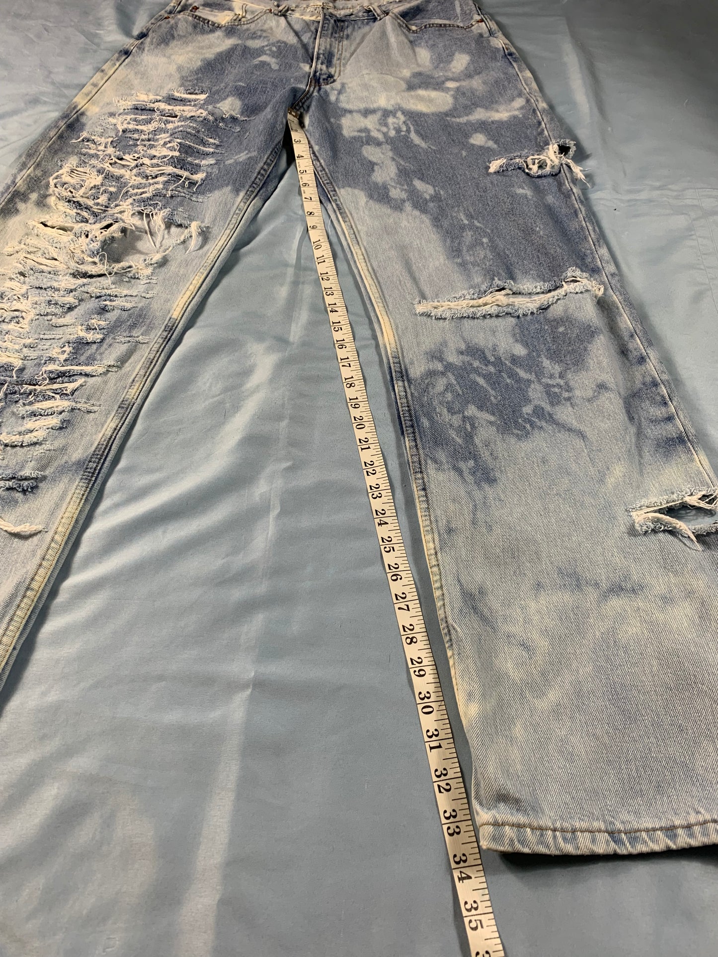 reworked Levi's distressed jeans - 36x33