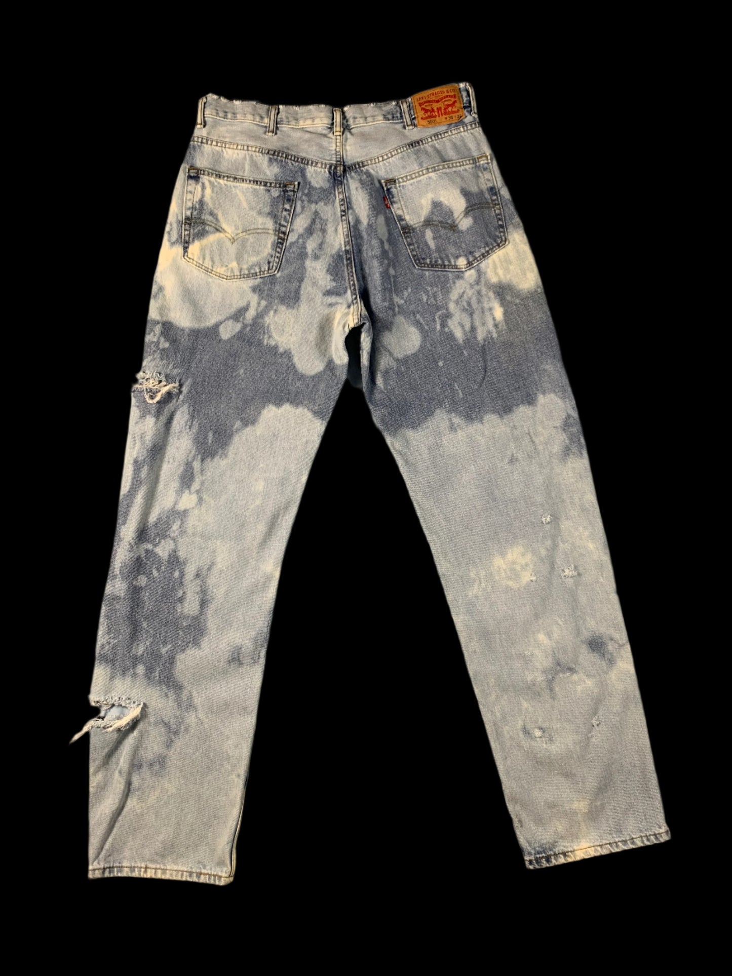 reworked Levi's distressed jeans - 36x33