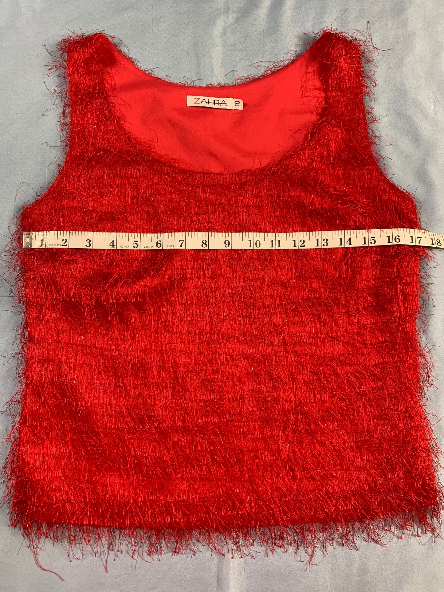 preloved tomato red tank top - XS/S