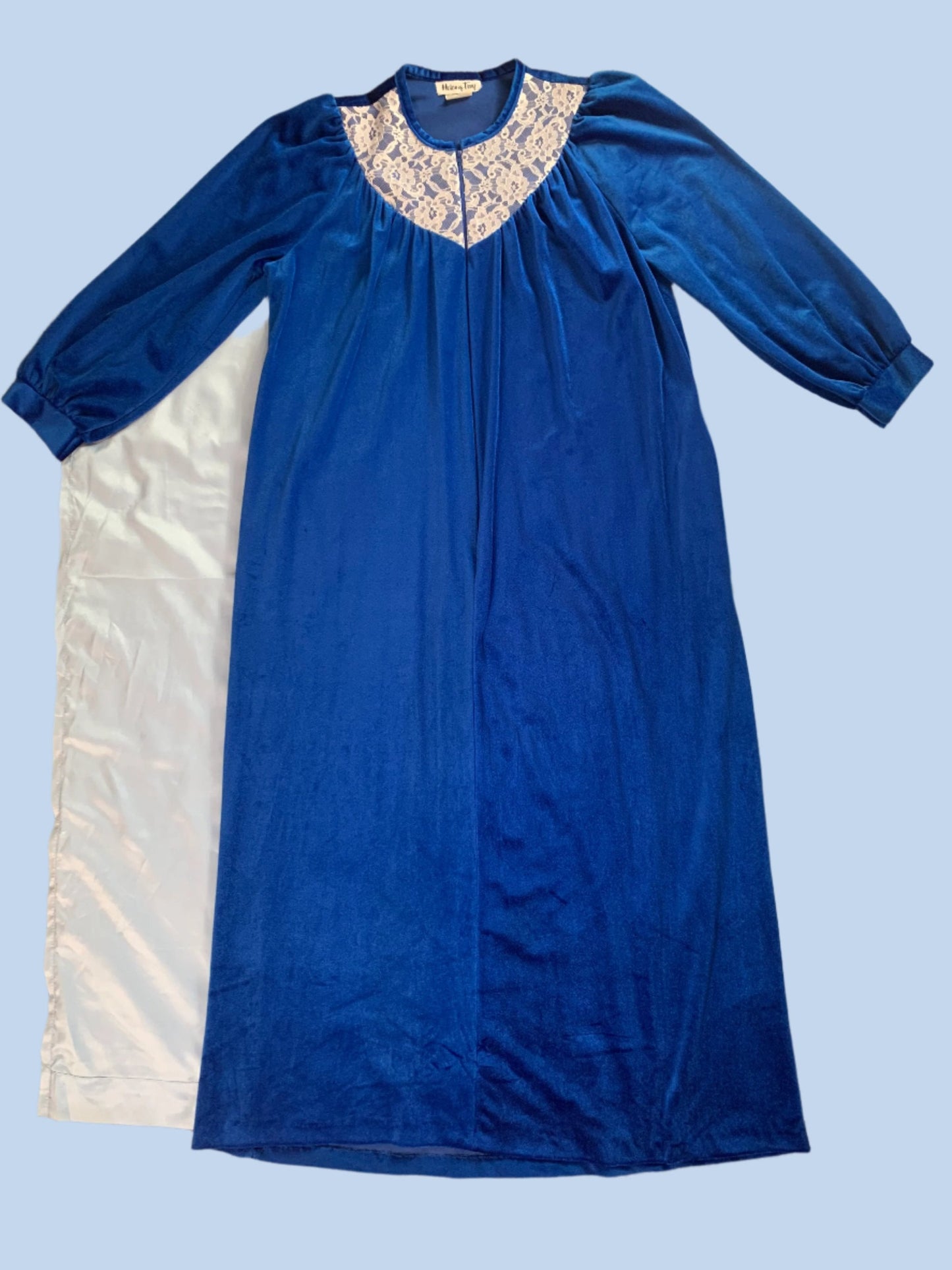80s vintage velvet nightgown - size S