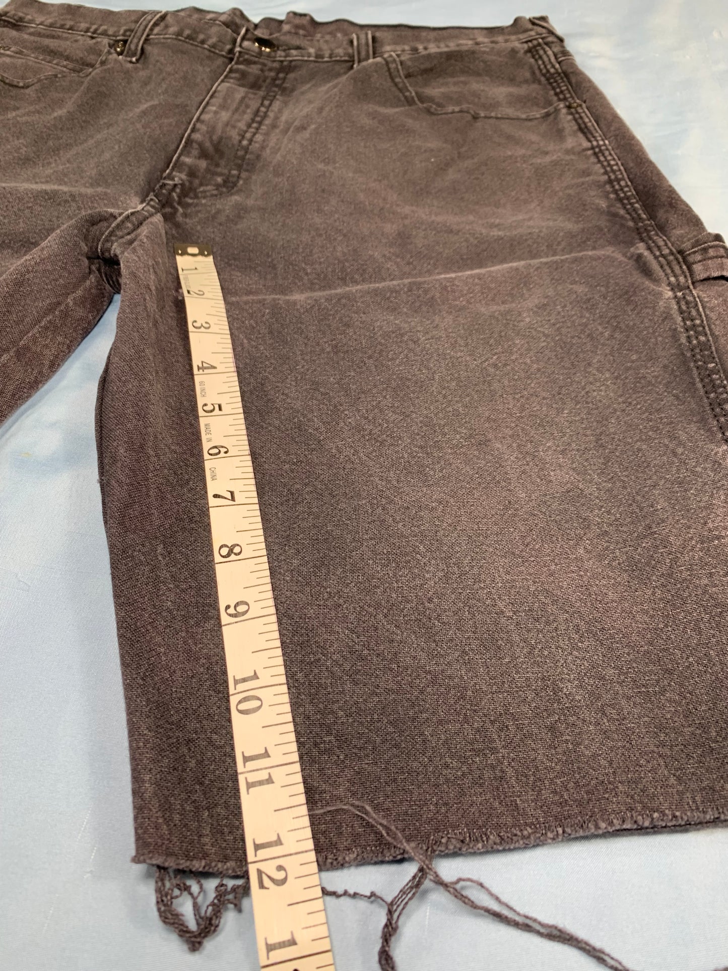 reworked black bermuda jorts - M/L