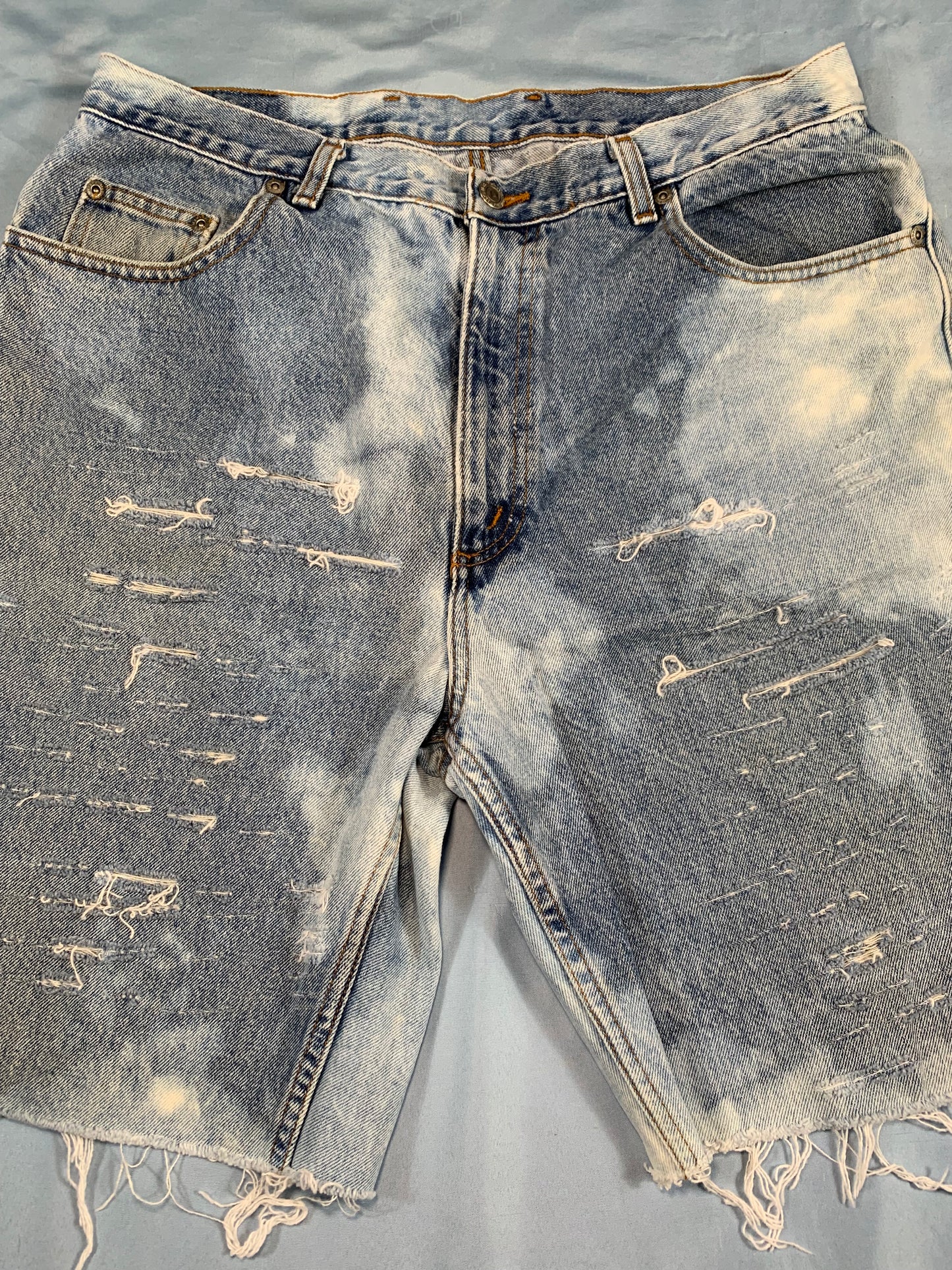reworked distressed jorts - M/L