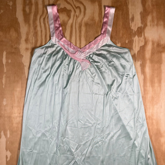 80s VTG Vanity Fair color block peignoir set - M/L