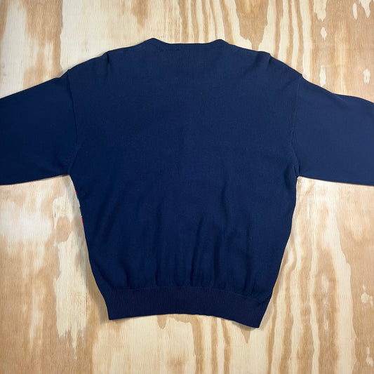 90s VTG Calvin Klein Sport "flag" cotton cardigan - M/L