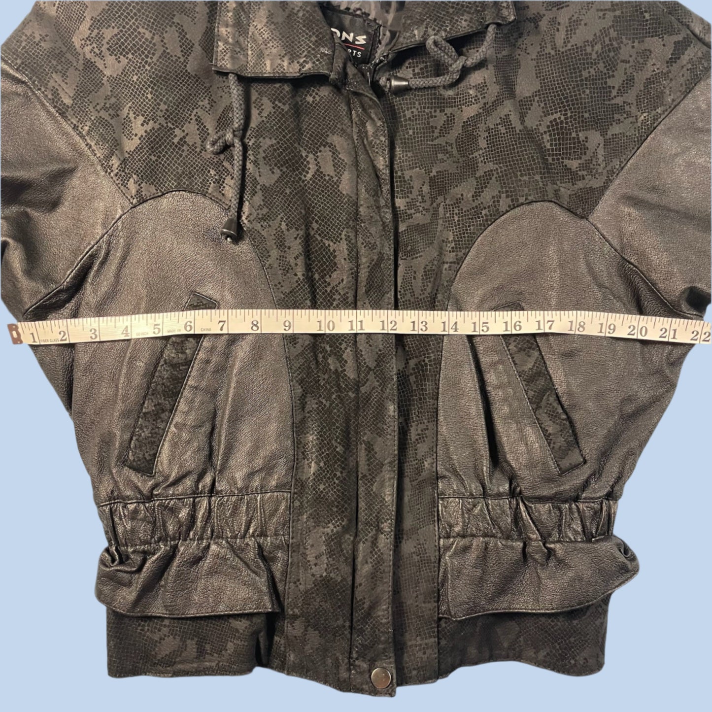 80s VTG Wilsons Leather peplum jacket - size S/M
