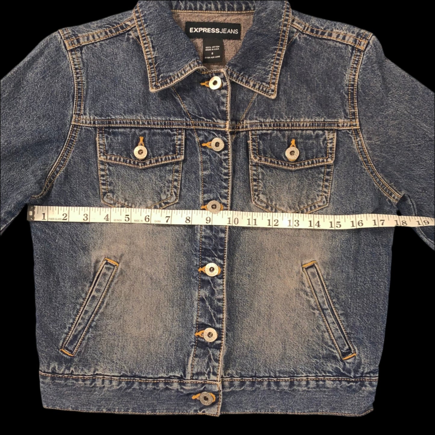 y2k vintage Express Jeans cropped jacket - size XS/S