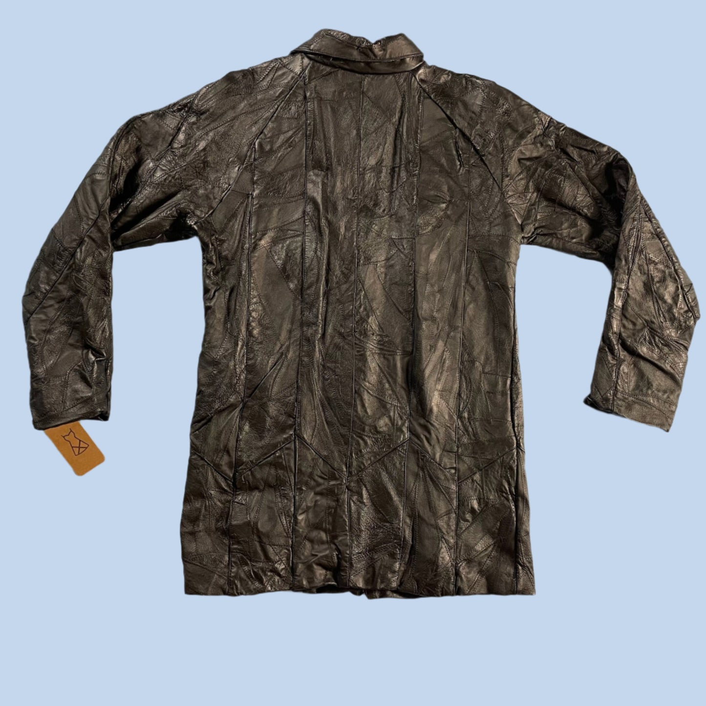 90s vintage leather coat - size L/XL