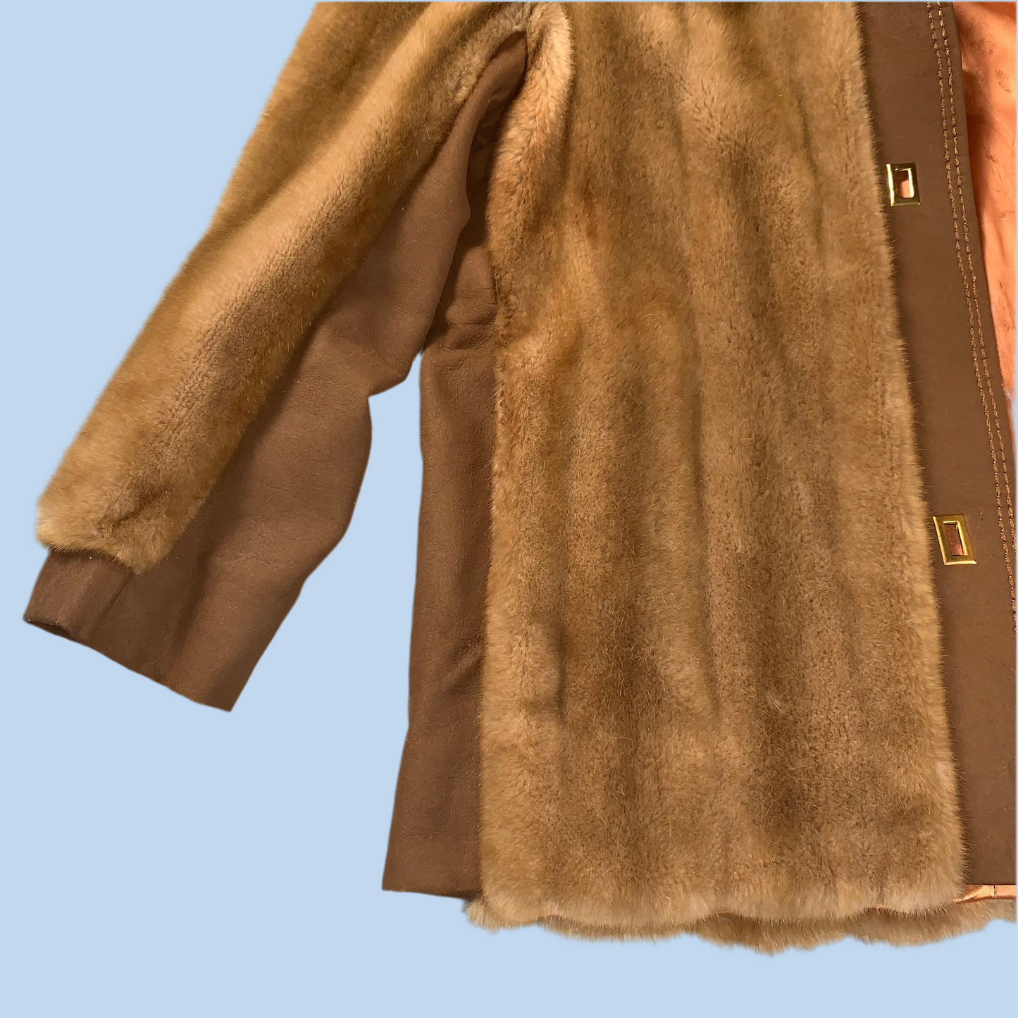 70s vintage fur coat - size S/M