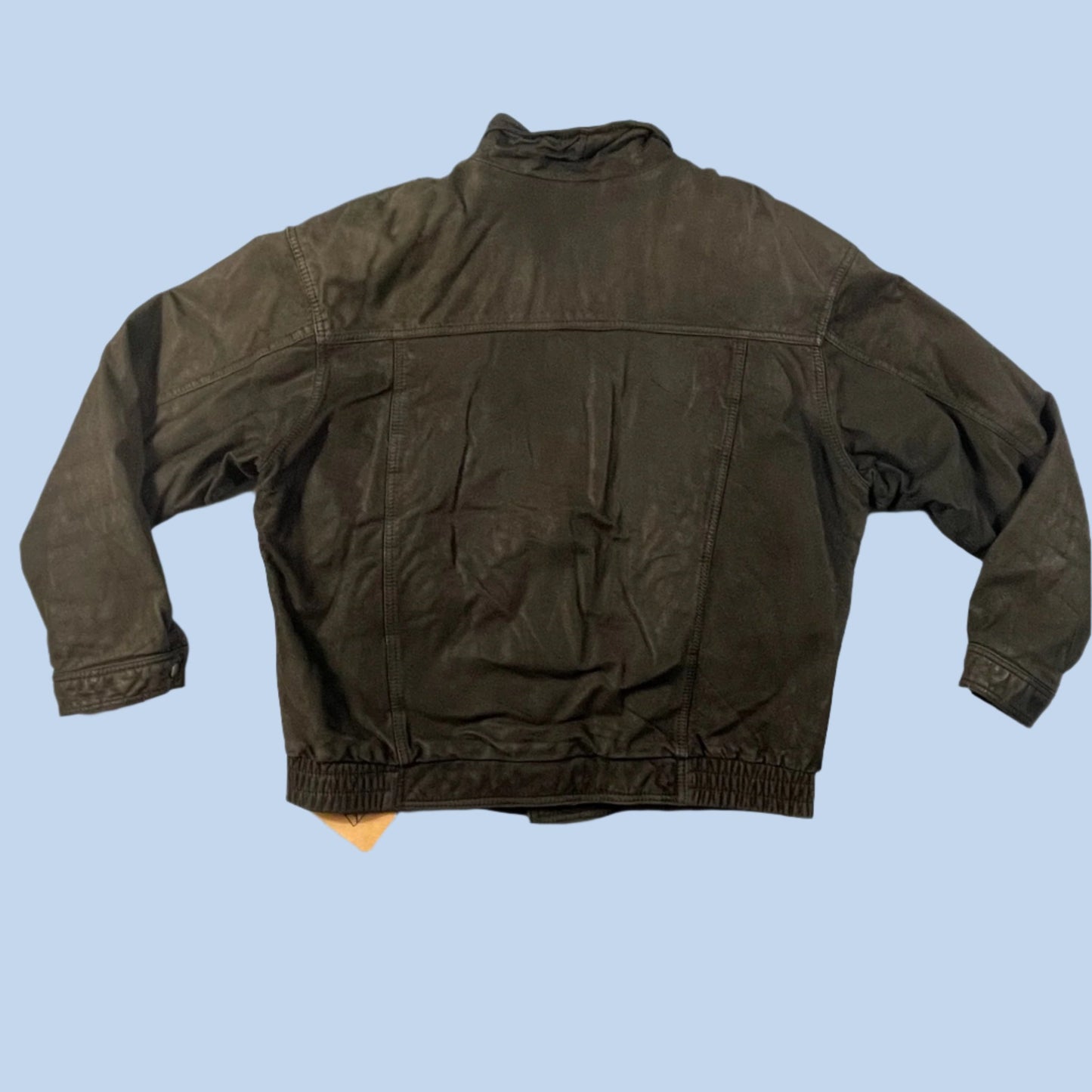 80s vintage Guess leather bomber jacket - size L/XL