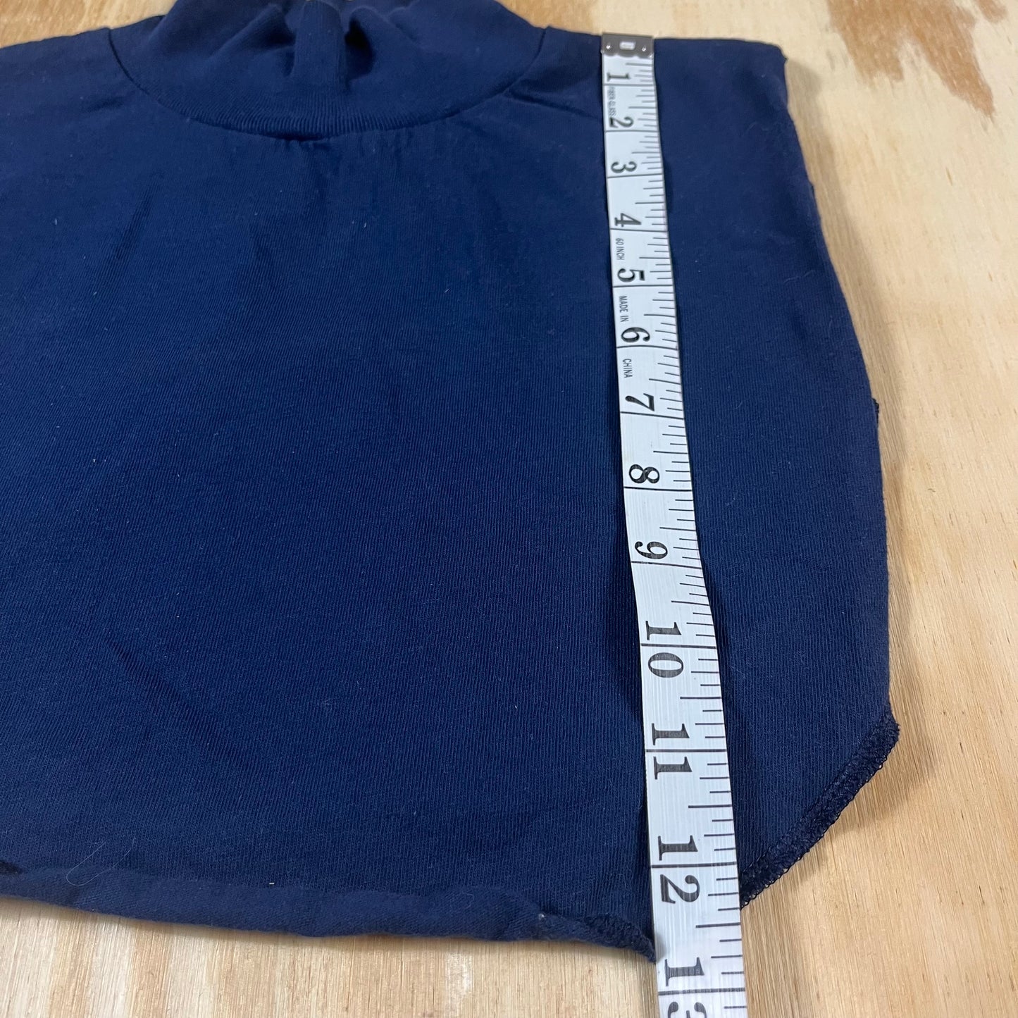 90s VTG Added Extras NY navy turtleneck dickie - O/S