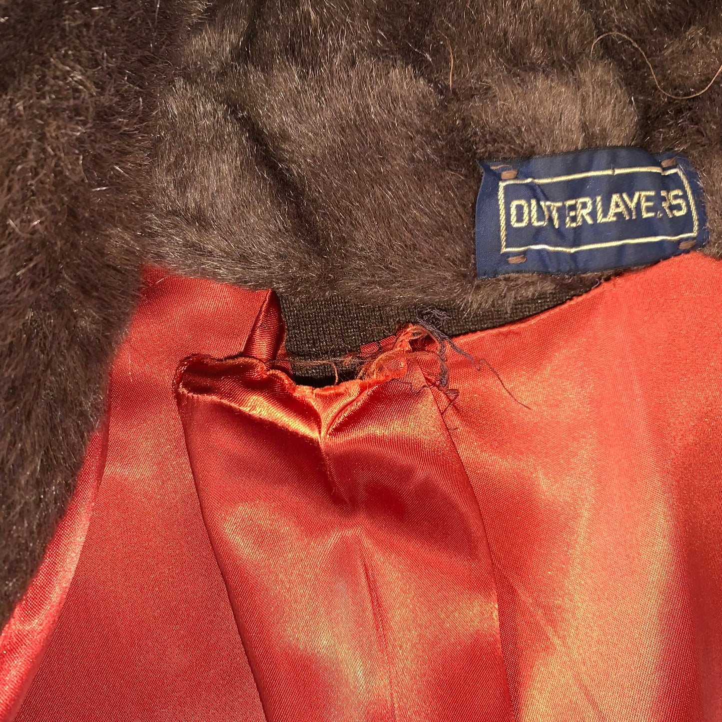 80s vintage faux fur coat - size M/L