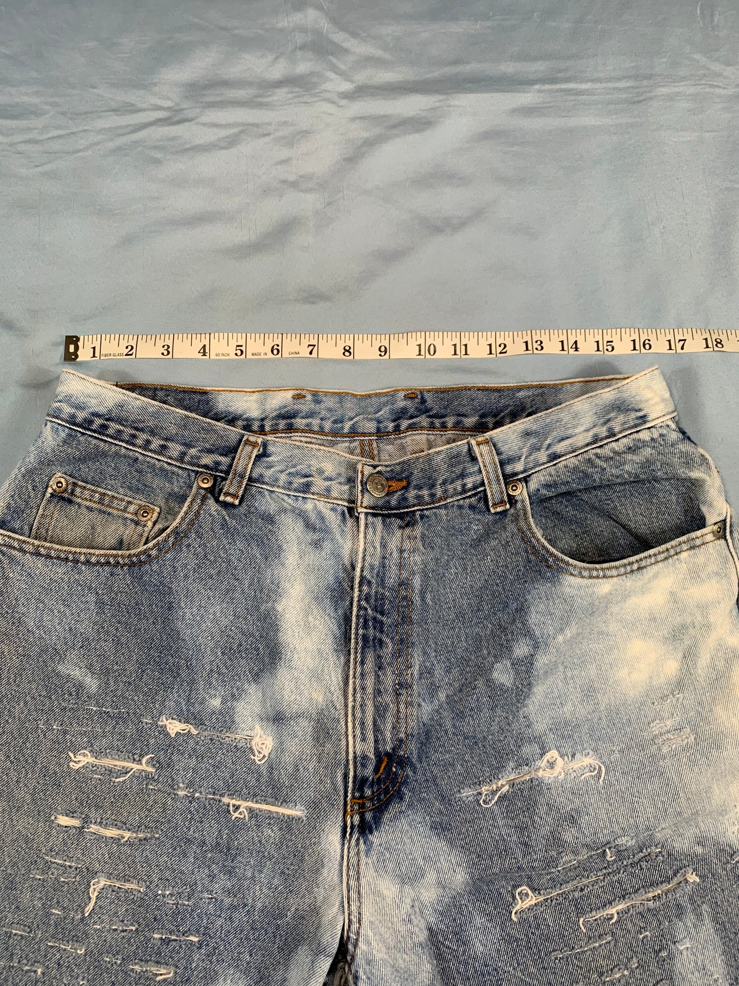 reworked distressed jorts - M/L