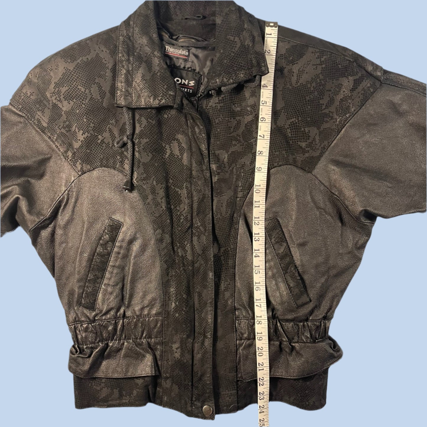 80s VTG Wilsons Leather peplum jacket - size S/M