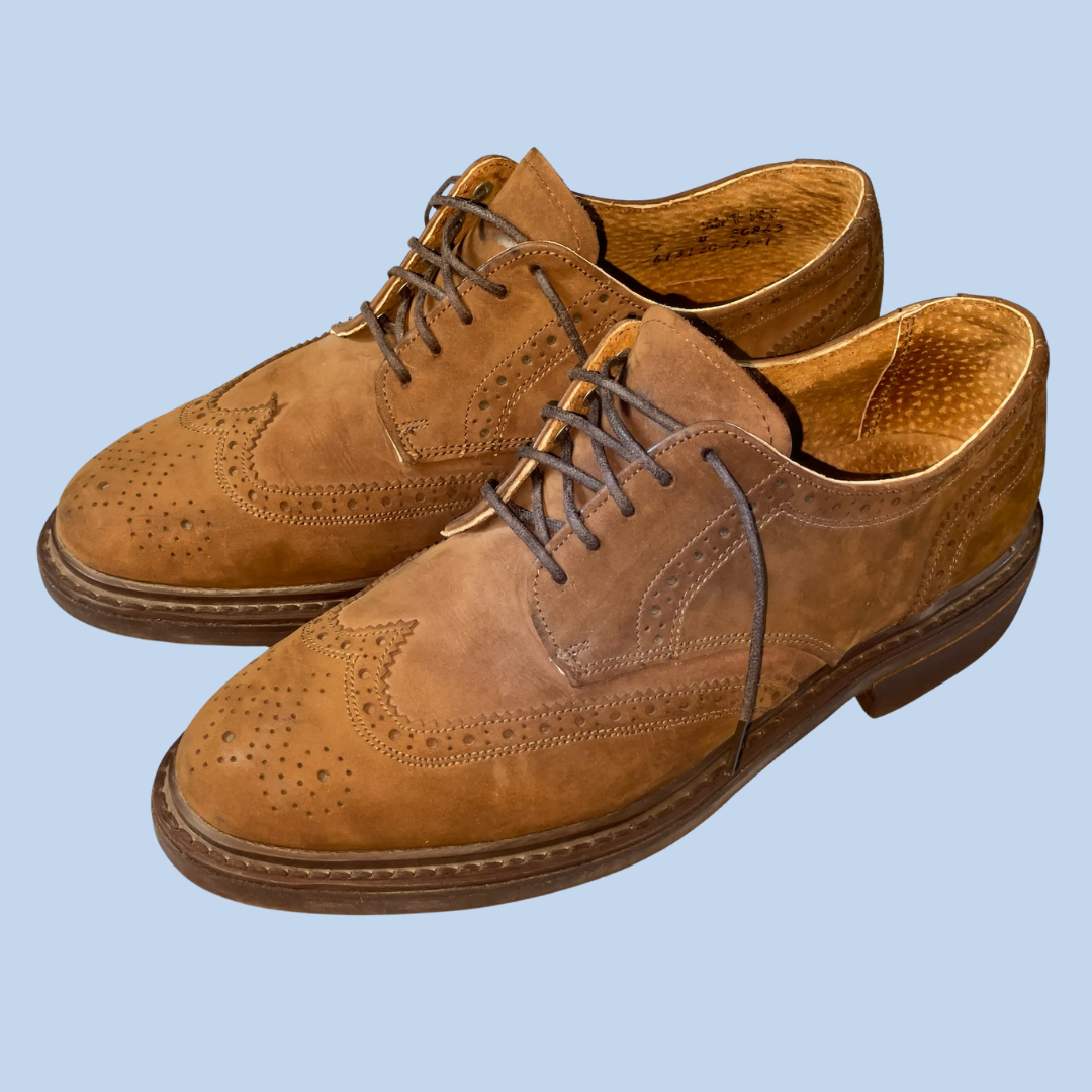 90s vintage Gap brogue wingtip shoes - size 7M