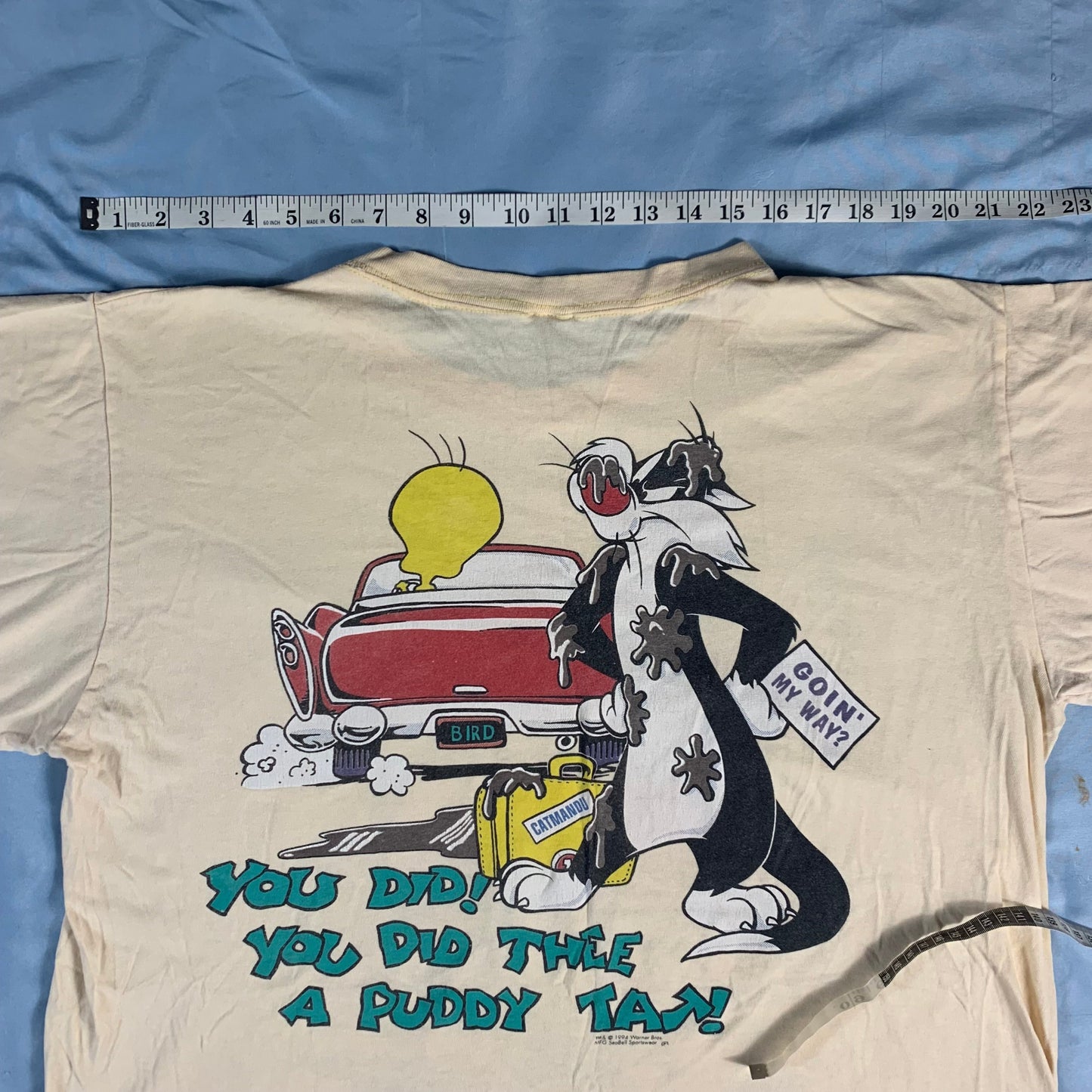 90s VTG Looney Tunes Tweety + Sylvester tshirt - size XL/XXL