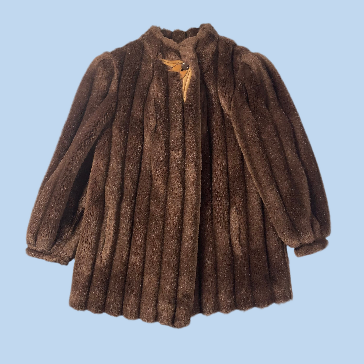 80s vintage faux fur coat - size M/L