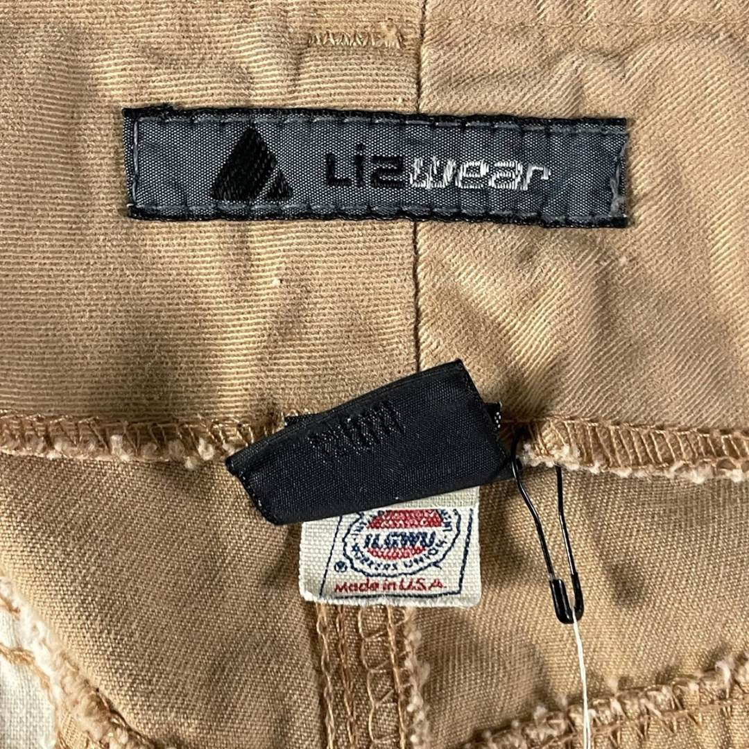 80s vintage LizWear khaki wrap skirt - size S/M